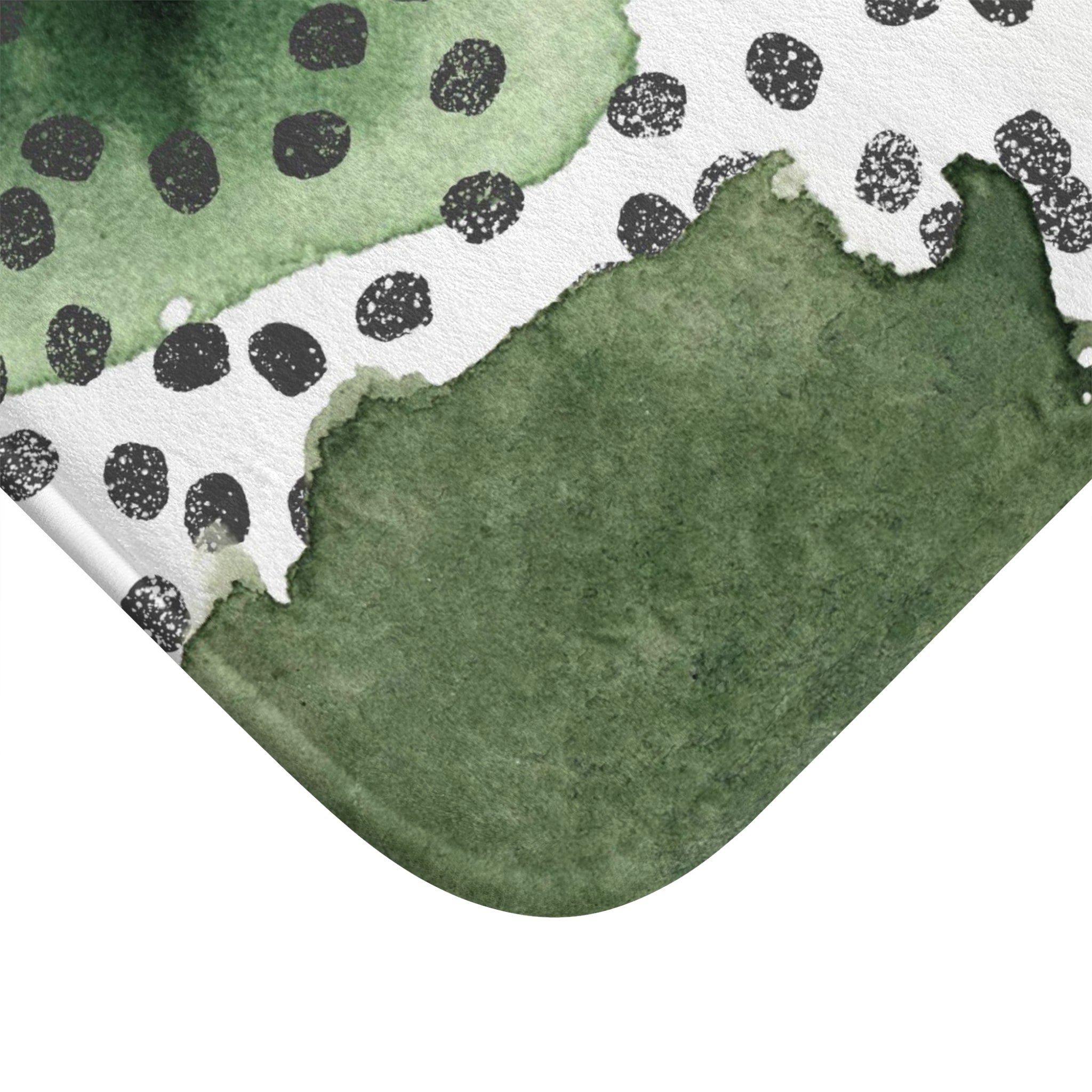 Abstract Bath Mat | Sage Forest Green Ombre