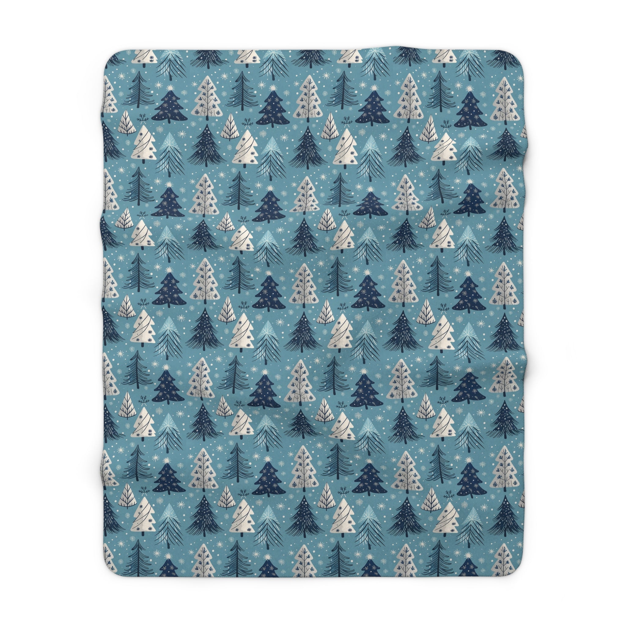 Holidays Throw Blanket | Blue Christmas Trees