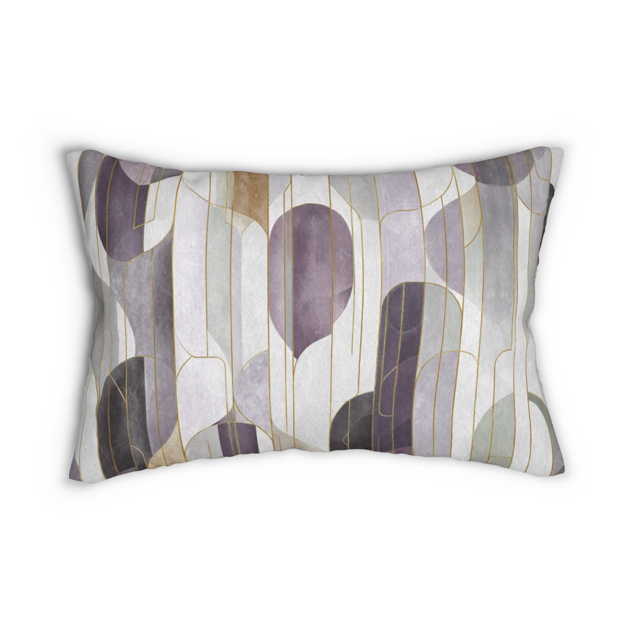 Purple Lumbar Pillow | Geometric. Fade Colors