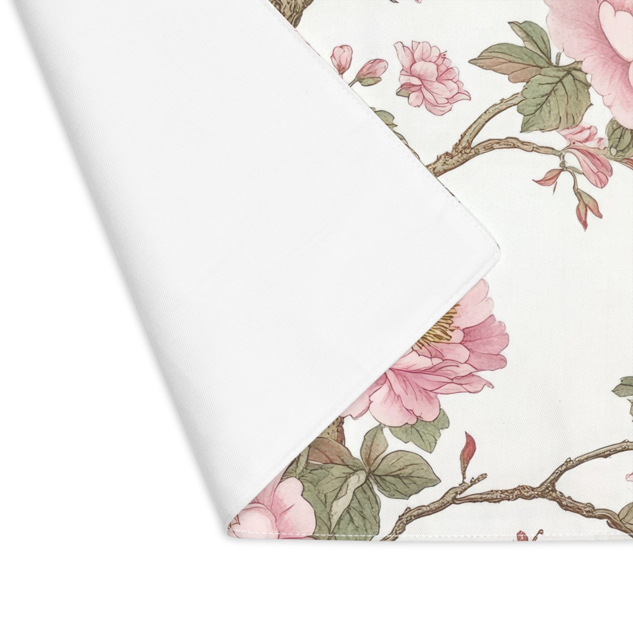 Placemat - Floral Dining Table Placemats, Blush Pink White Vintage Flowers