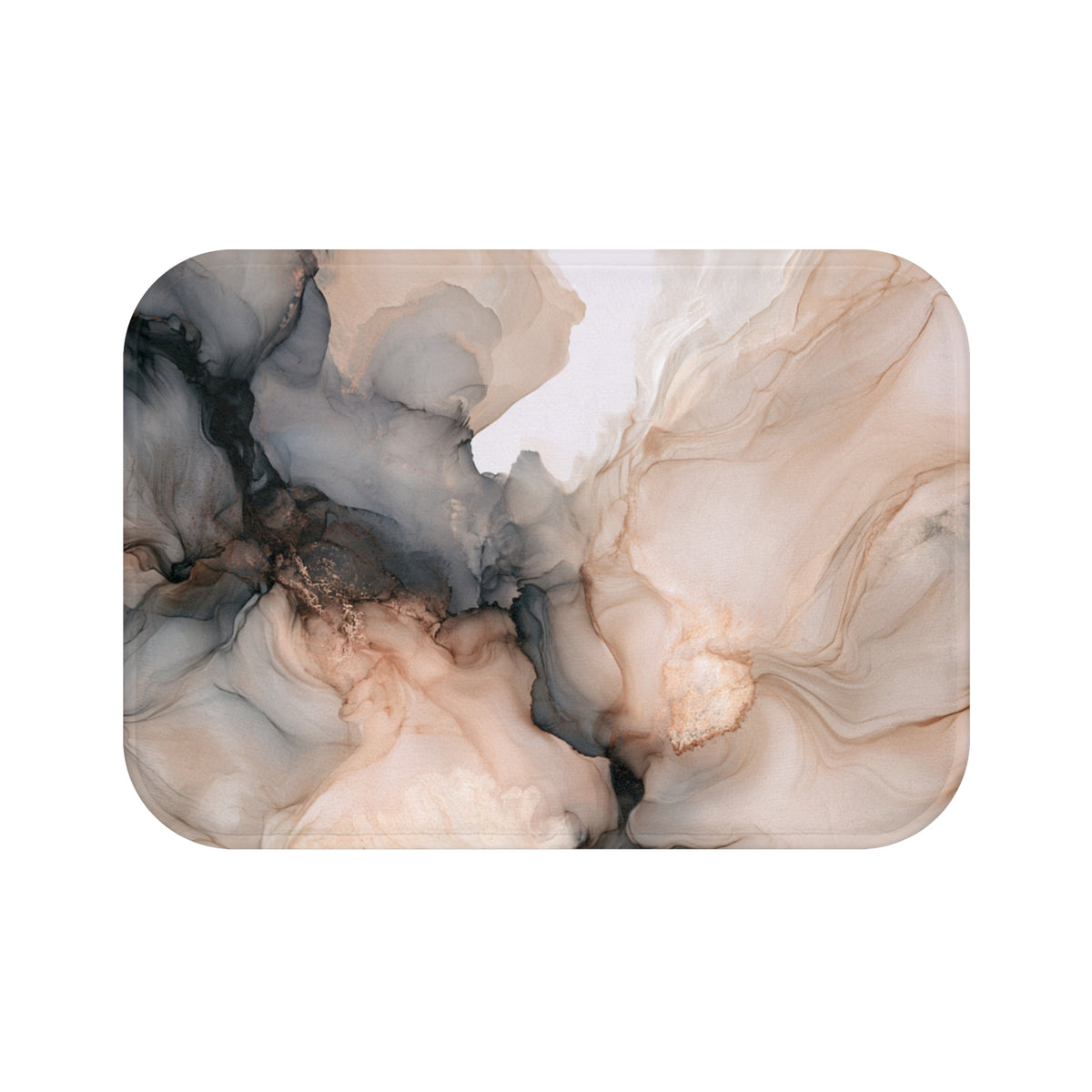 abstract, swirling patterns in shades of brown, black, and white, creating a visually striking and dynamic composition.