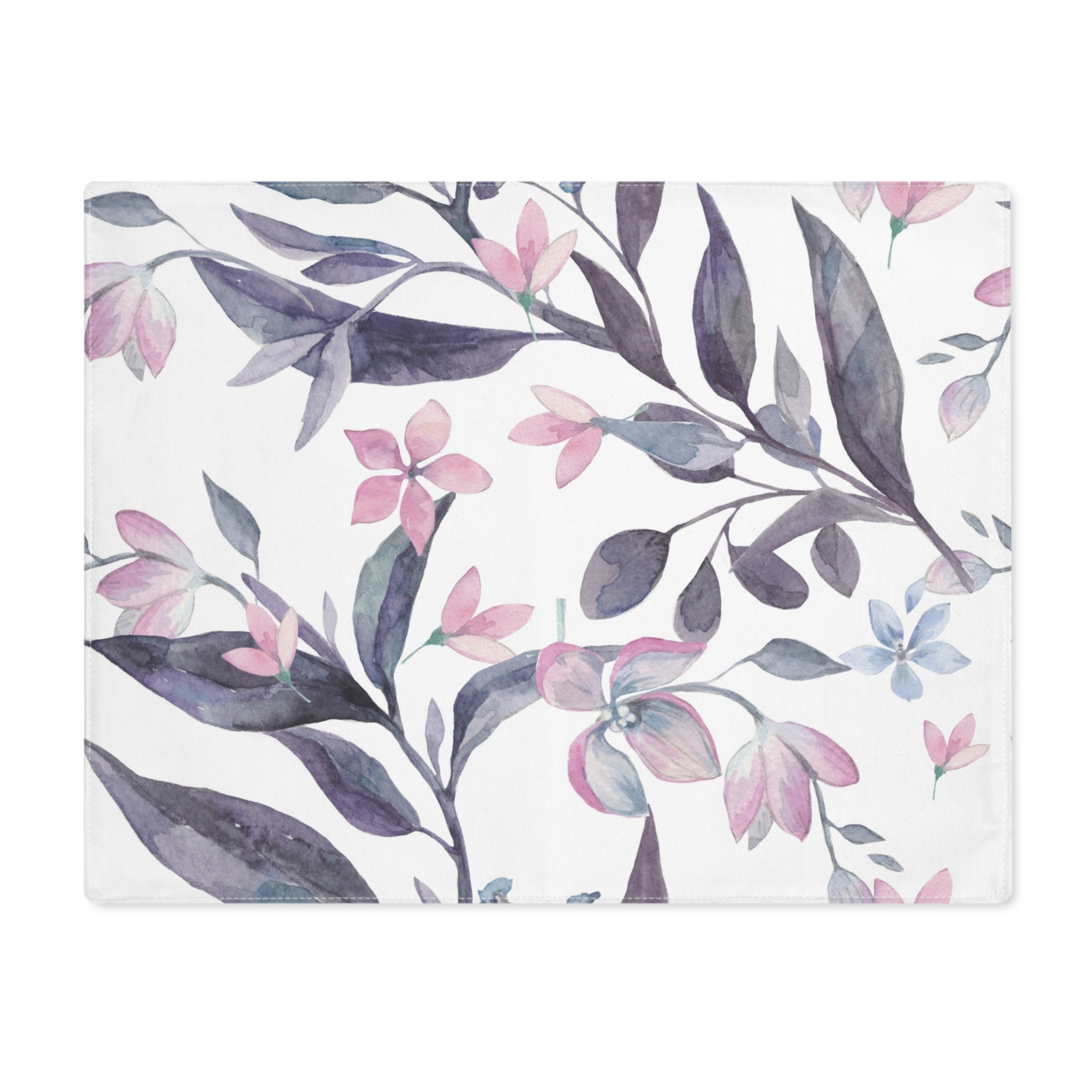 Placemat - Floral Dining Table Placemats, Watercolor Purple Pink