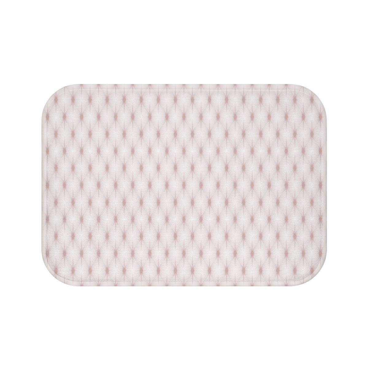 Blush Pink Deco Linework Bath Mat, Pastel Bathroom Rug