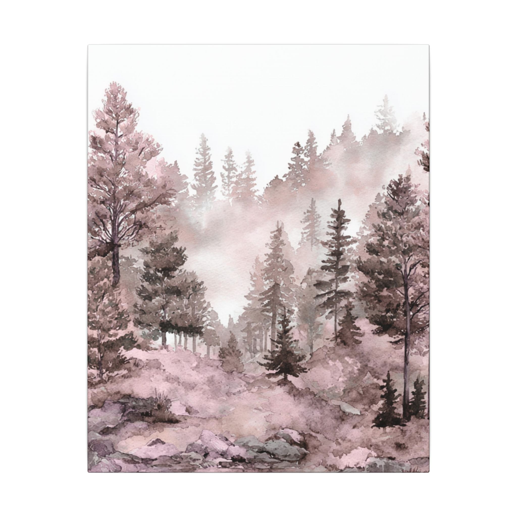 Canvas Wall Art | Pink Nature, Forest Wall Artwork