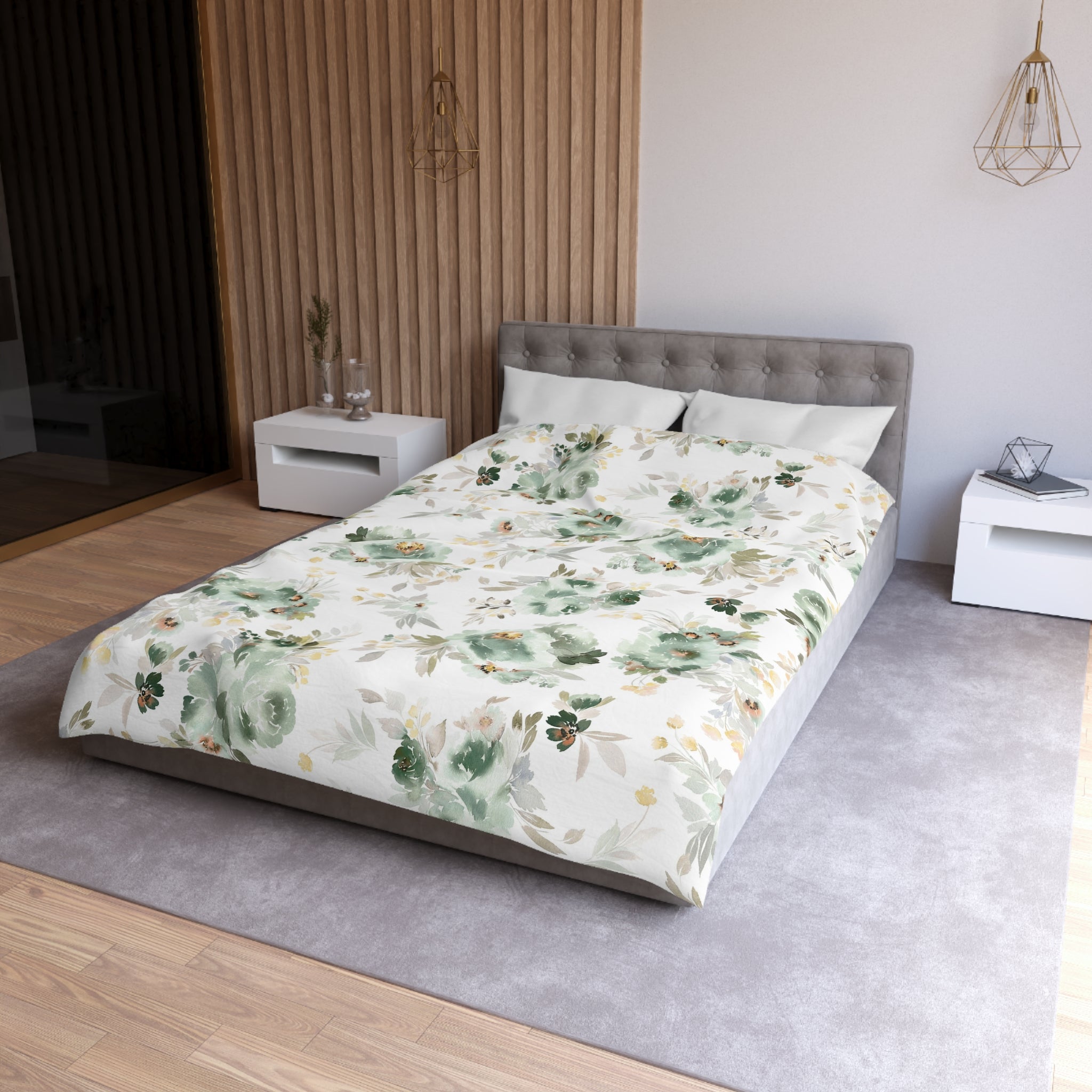 Floral Duvet, Pillow Cover Set | Sage Green Bedroom Set