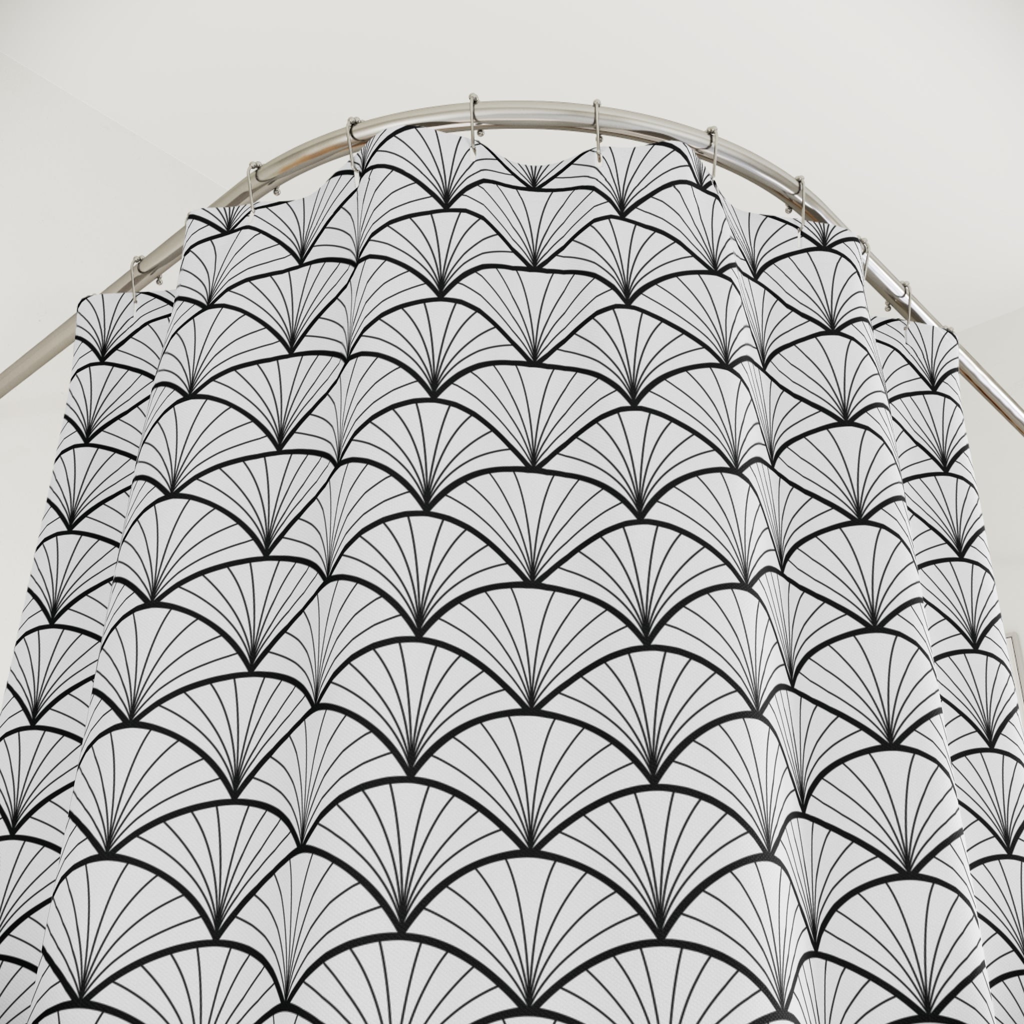 Art Deco Shower Curtain | Black White Art Nouveau