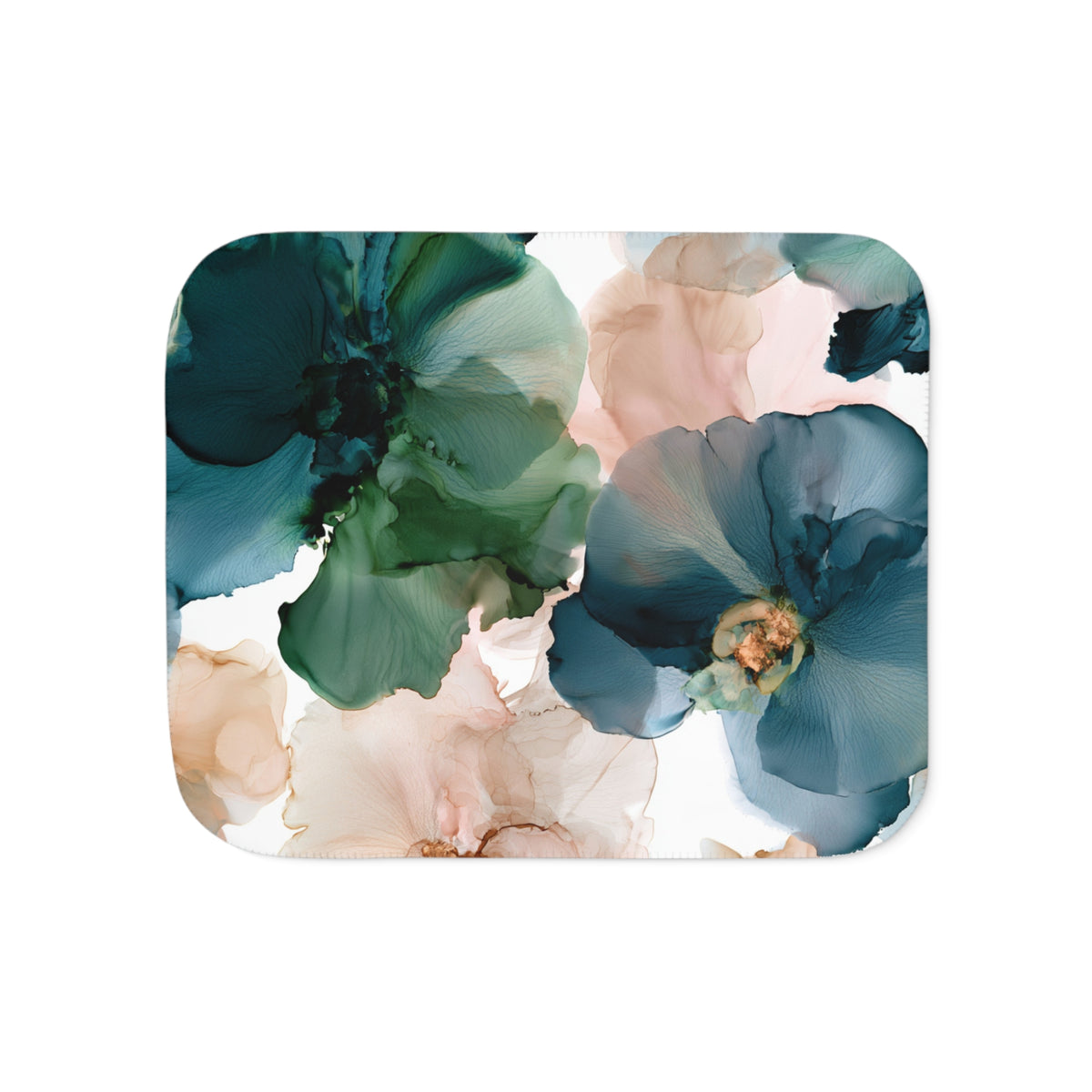a square tray with flowers painted on it