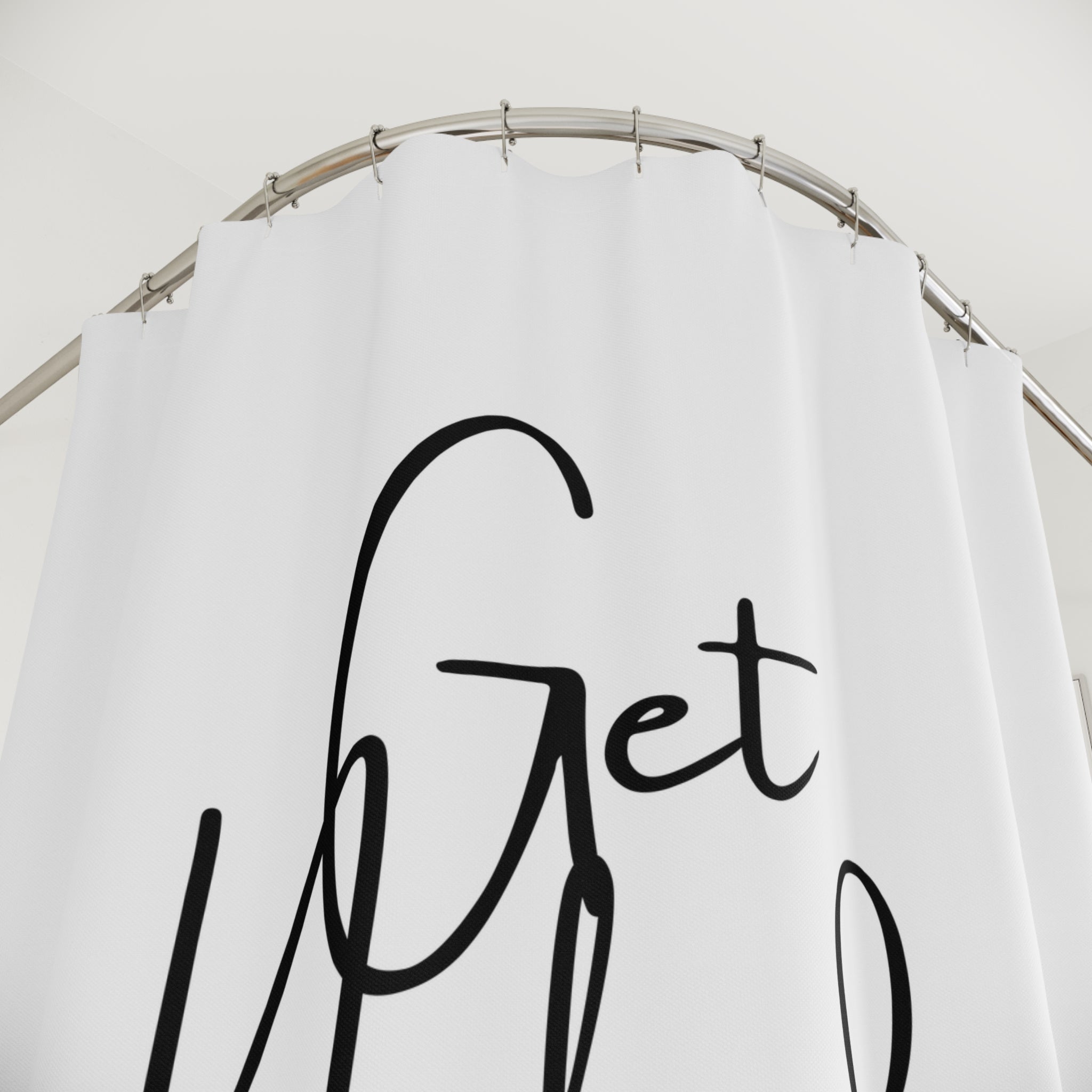 Get Naked Shower Curtain | Black White Minimalist, Cute