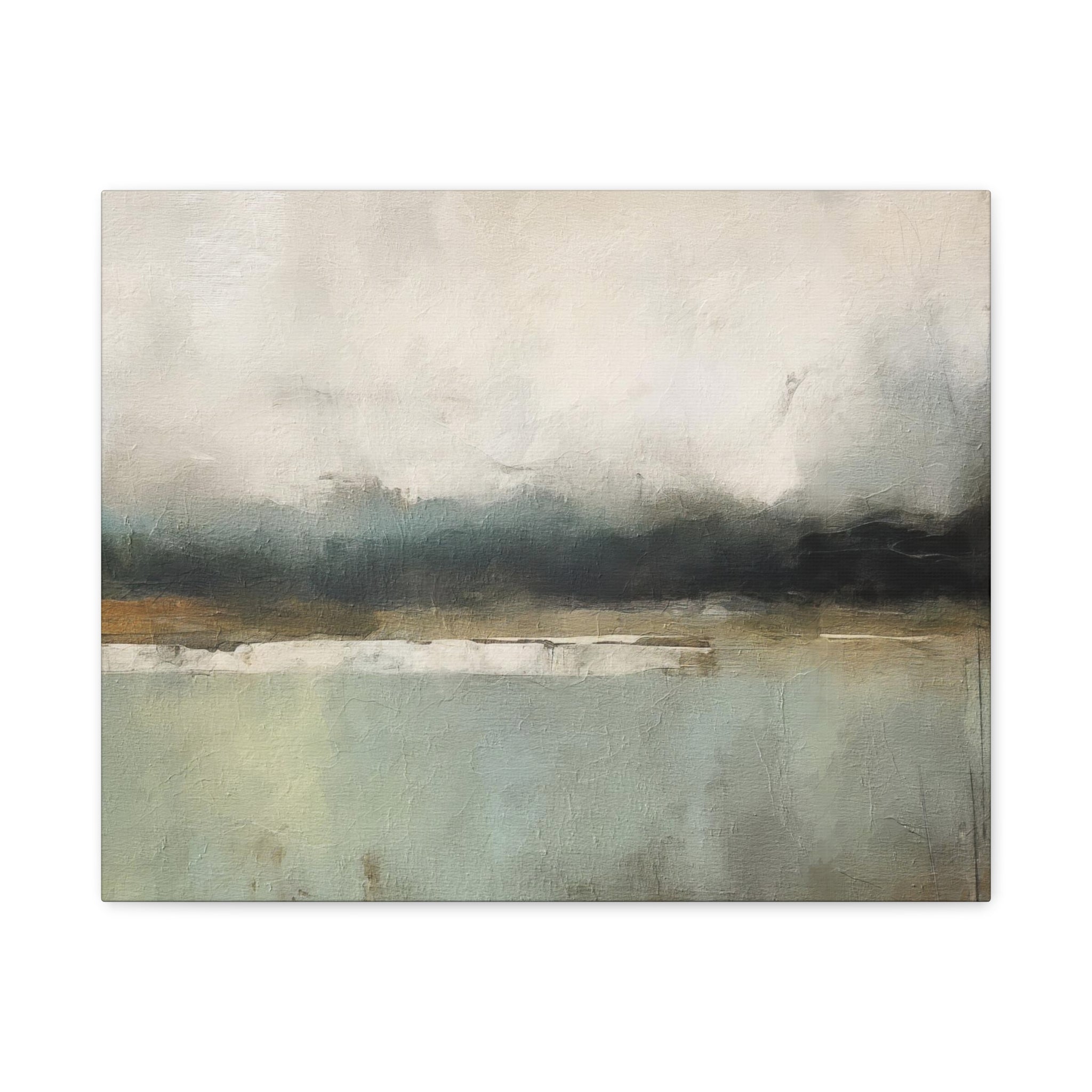 Abstract Coastal Horizon Matte Canvas Art — Stretched 1.25"