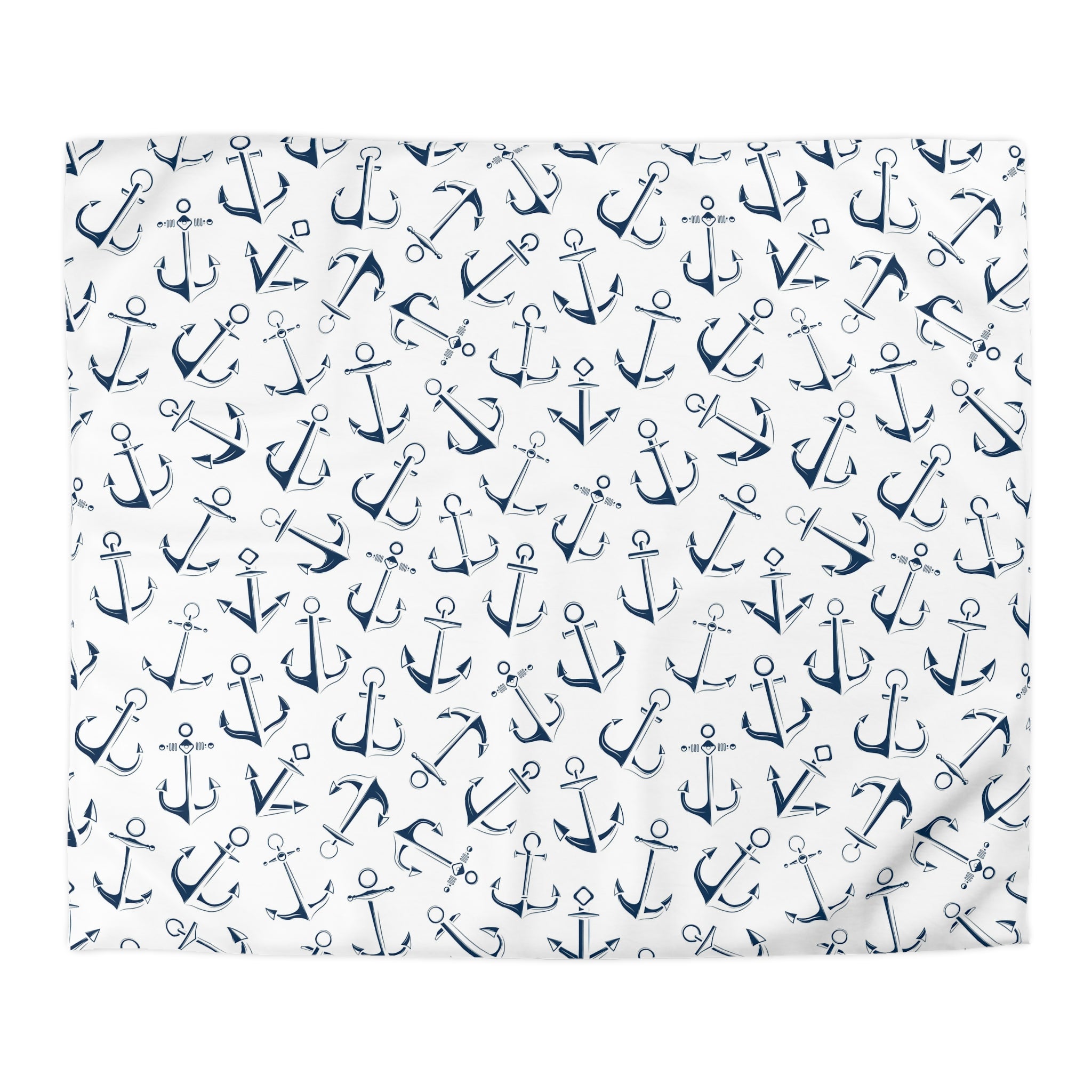 a repeating pattern of blue anchors on a white background.