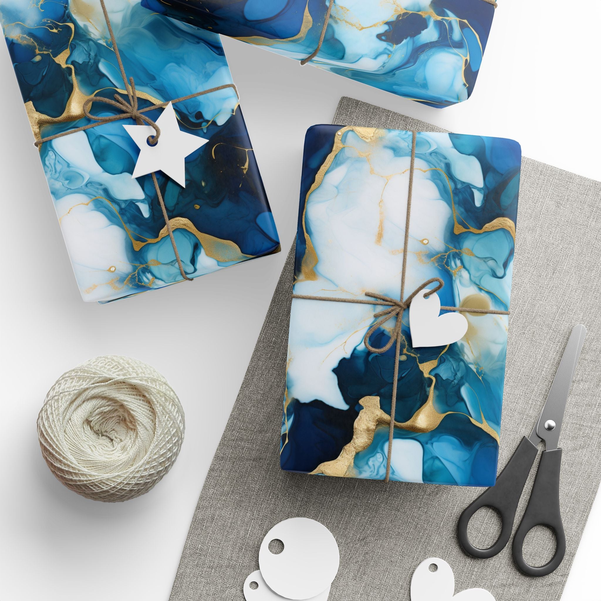 Blue Wrapping Paper | Abstract Marble