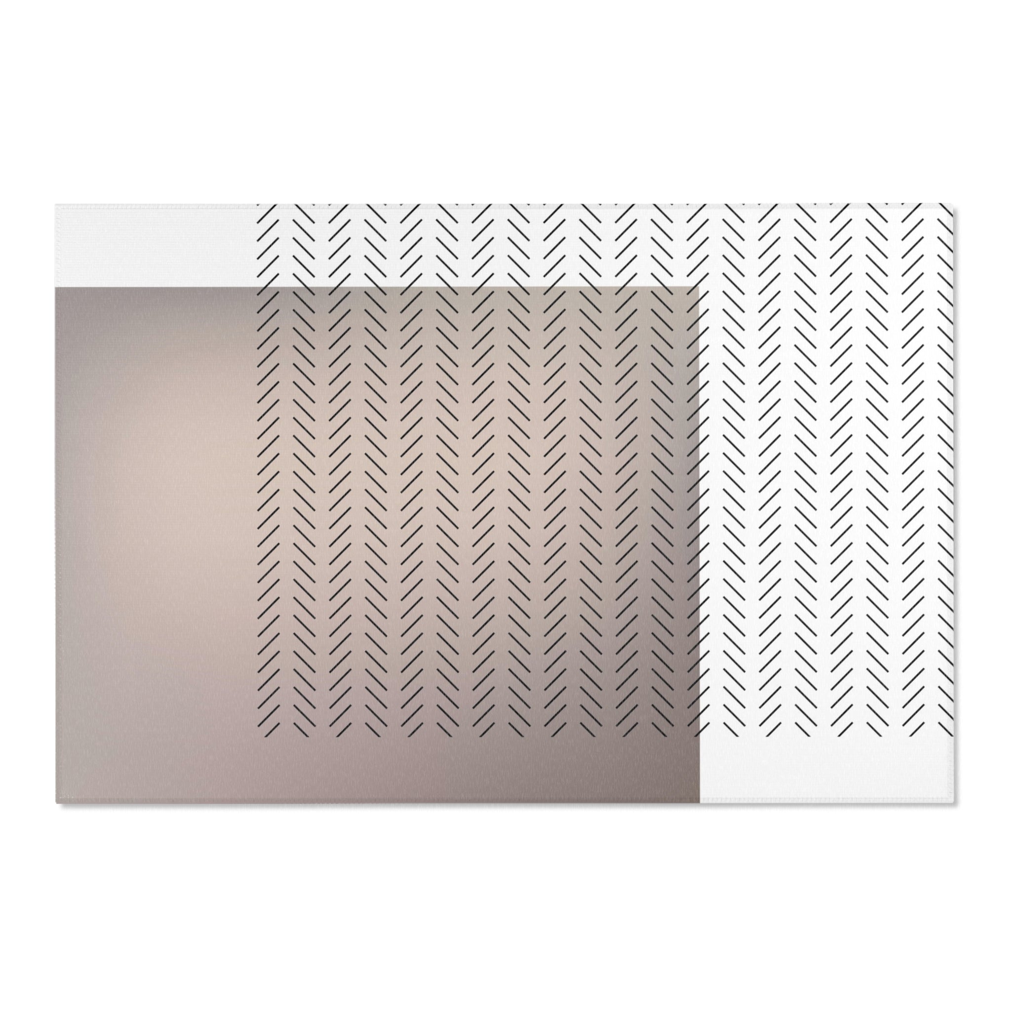 Art Deco Area Rug | Modern Rug, Geometric White Beige Black