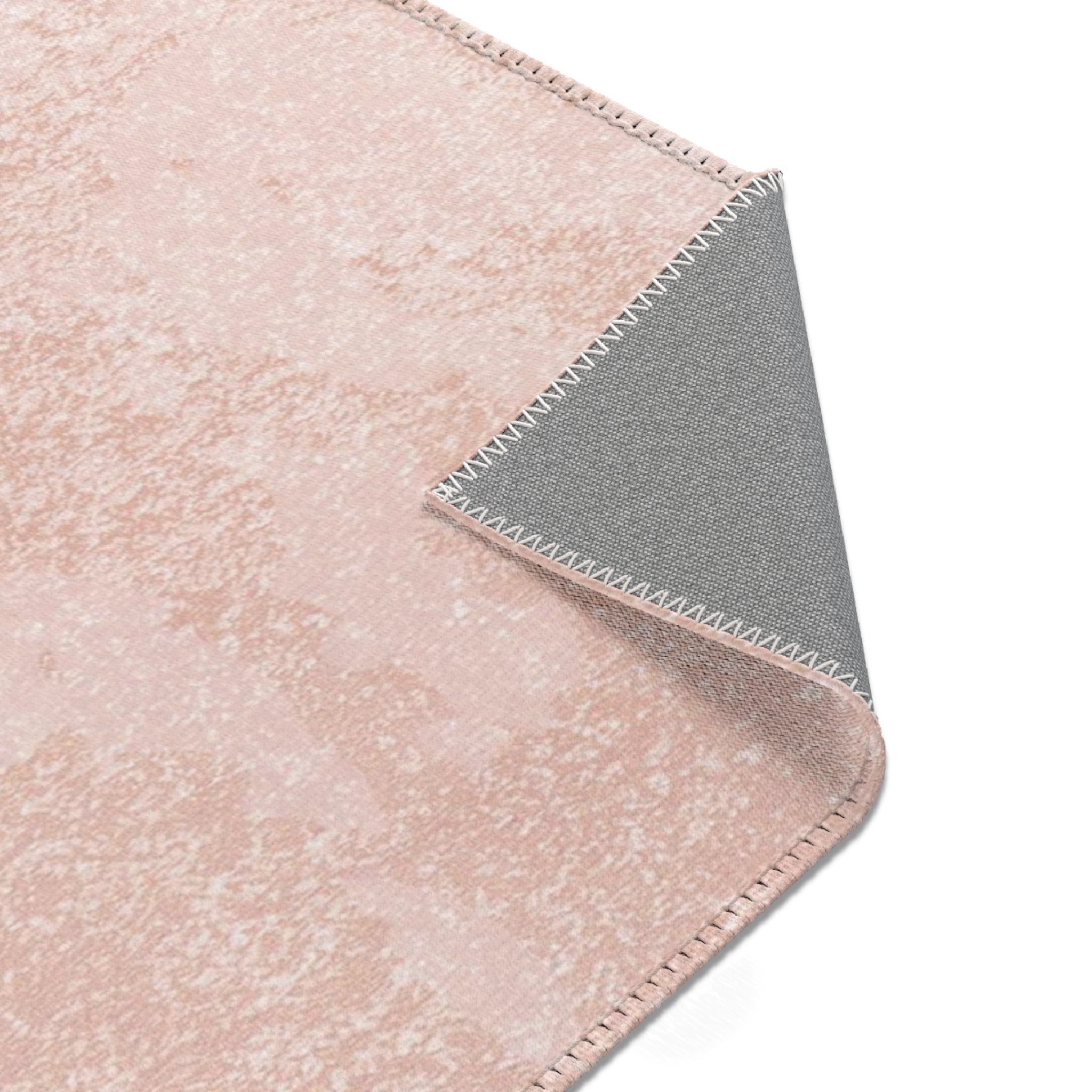 Abstract Boho Rectangle Area Rug | Modern Blush Pink, Sage Green