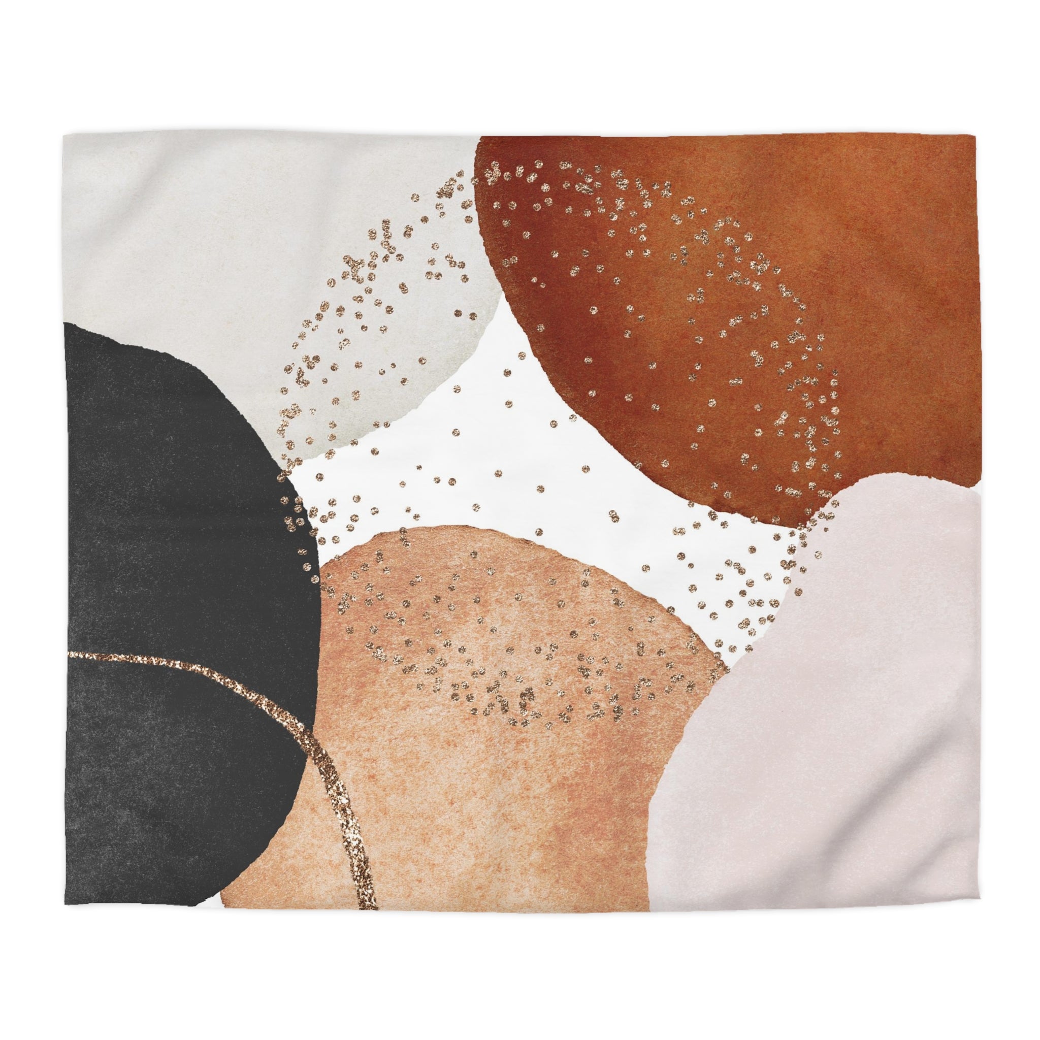 Boho Duvet Cover | Modern Rust Beige, Grey Black Bedding Decor | Bedroom Decor