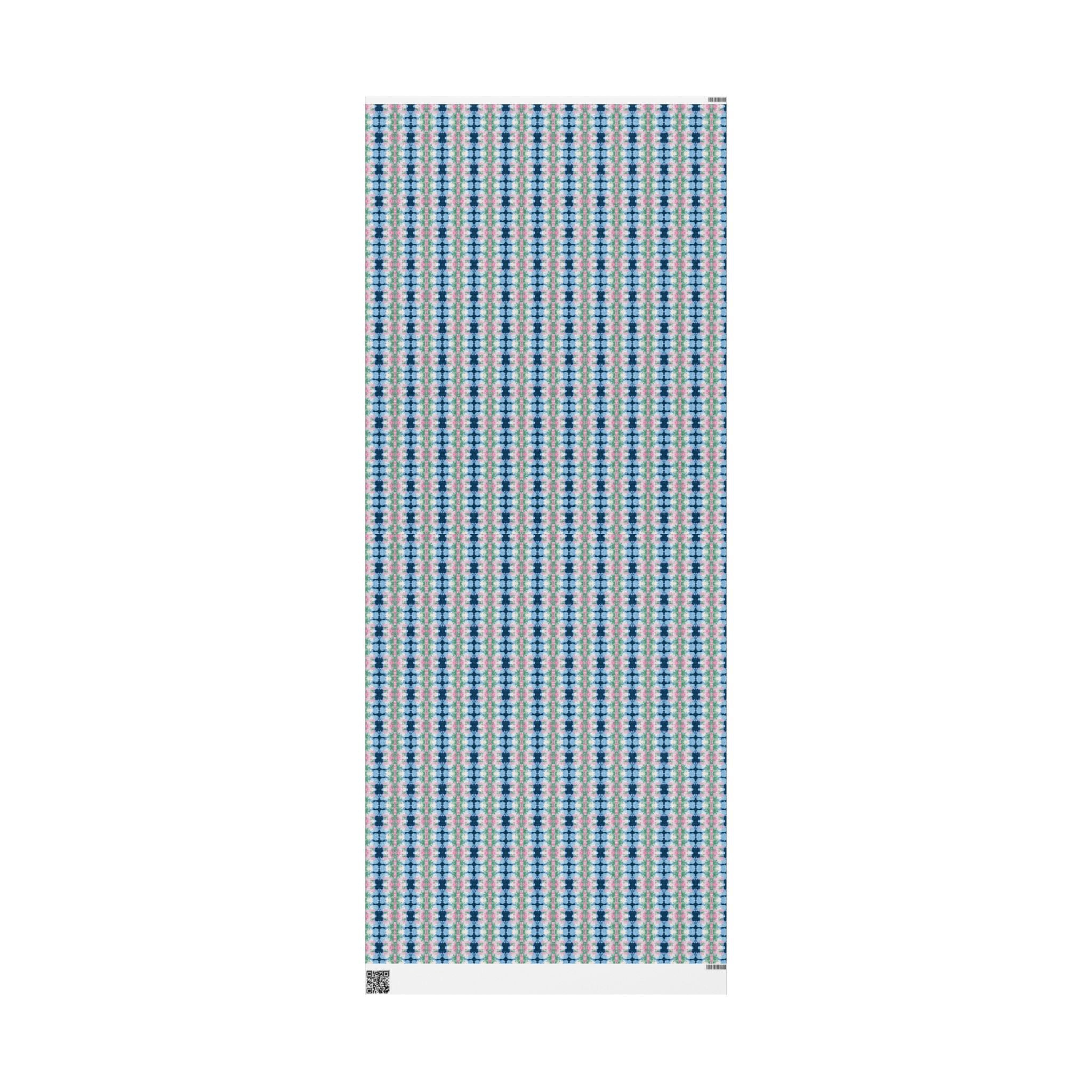 Abstract Wrapping Paper, Blue Pink Gift Wrapping for the Holidays, Birthdays