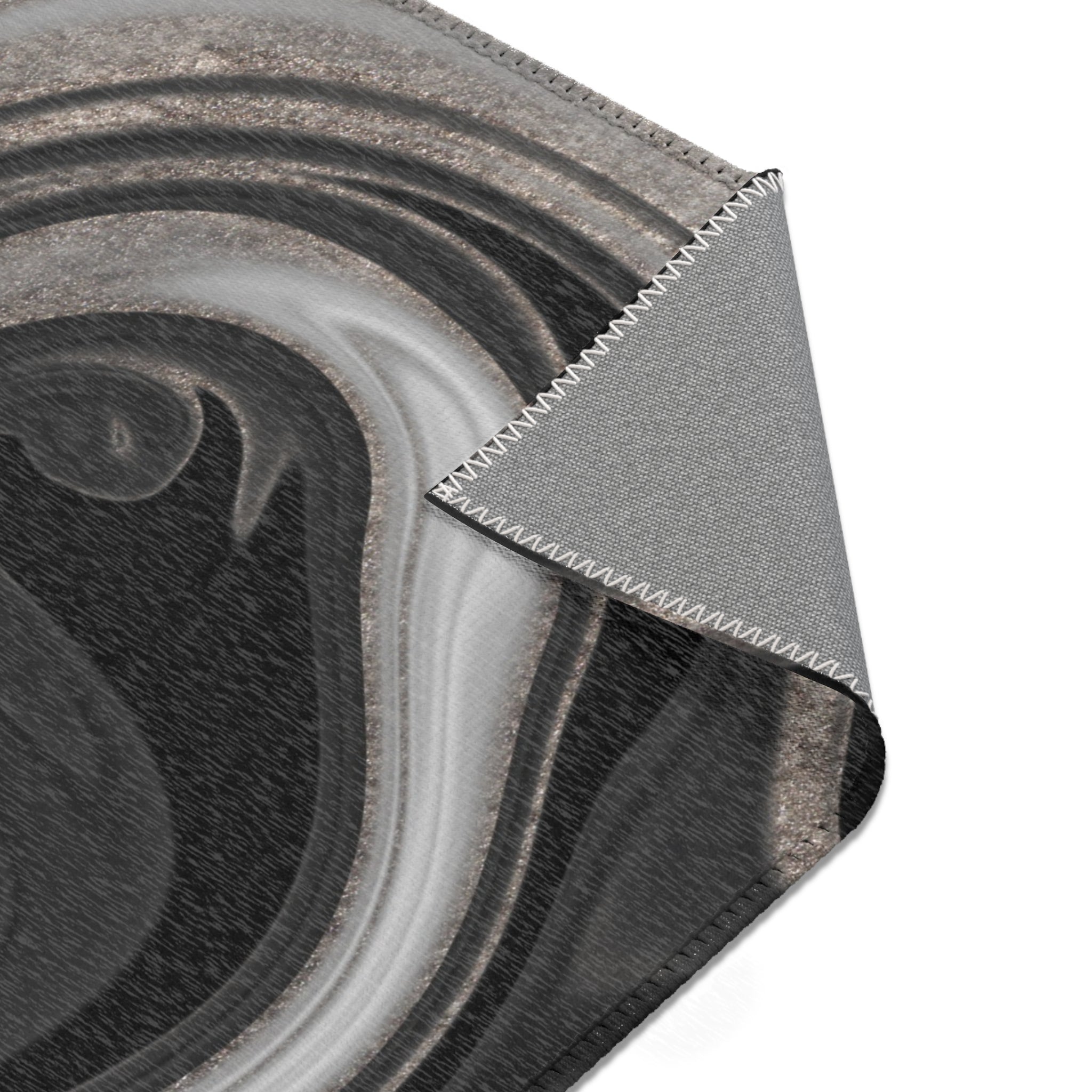 Abstract Large Area Rug | Modern Rug, Black Grey White