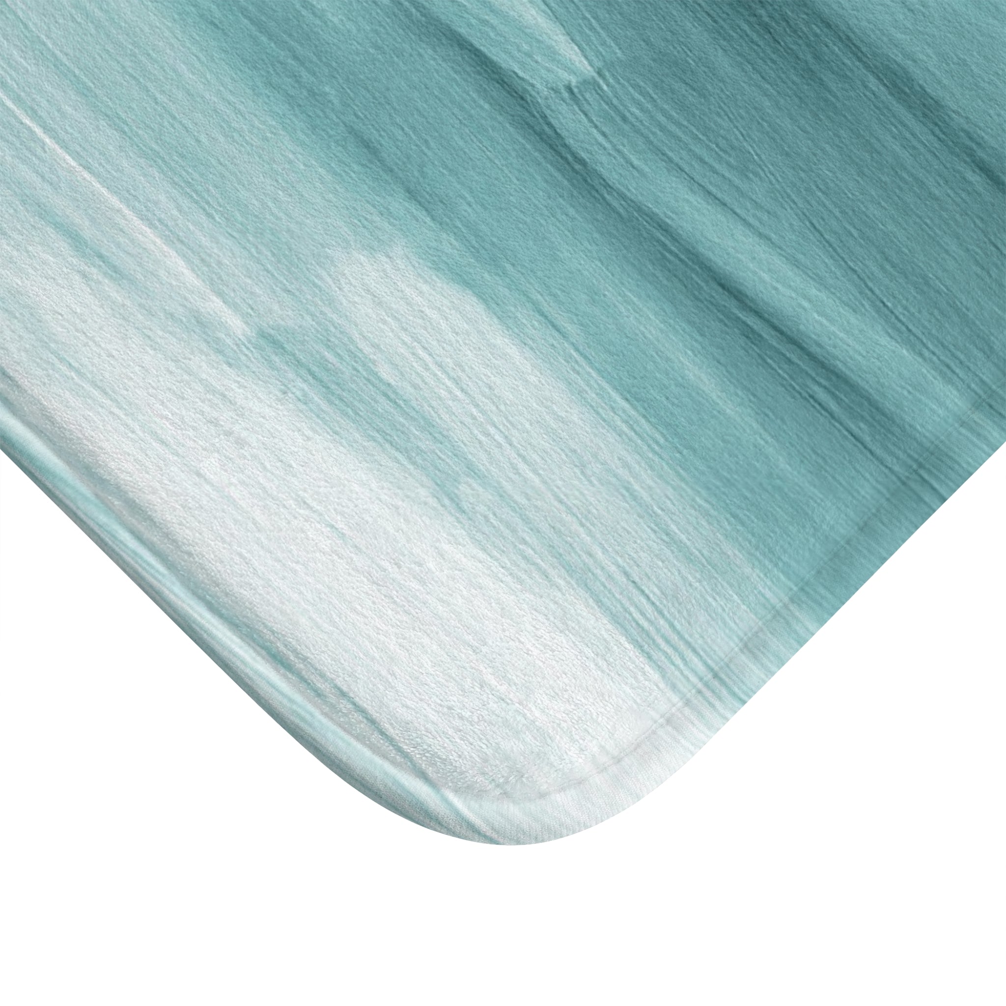Abstract Bath Mat | Teal Green White Ombre Kitchen Mat