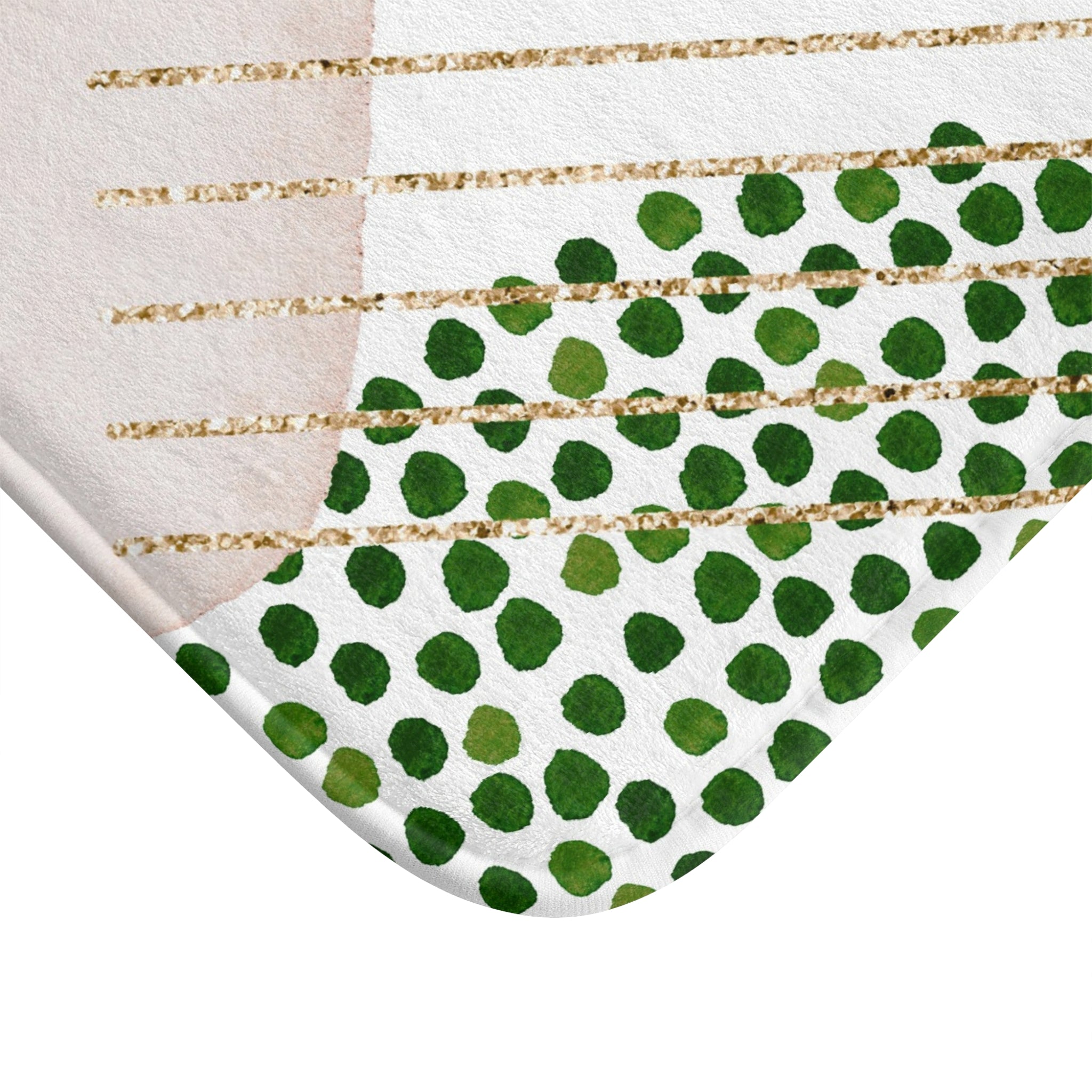 Abstract Bath Mat | Sage Green, Blush Cream Beige Kitchen Mat