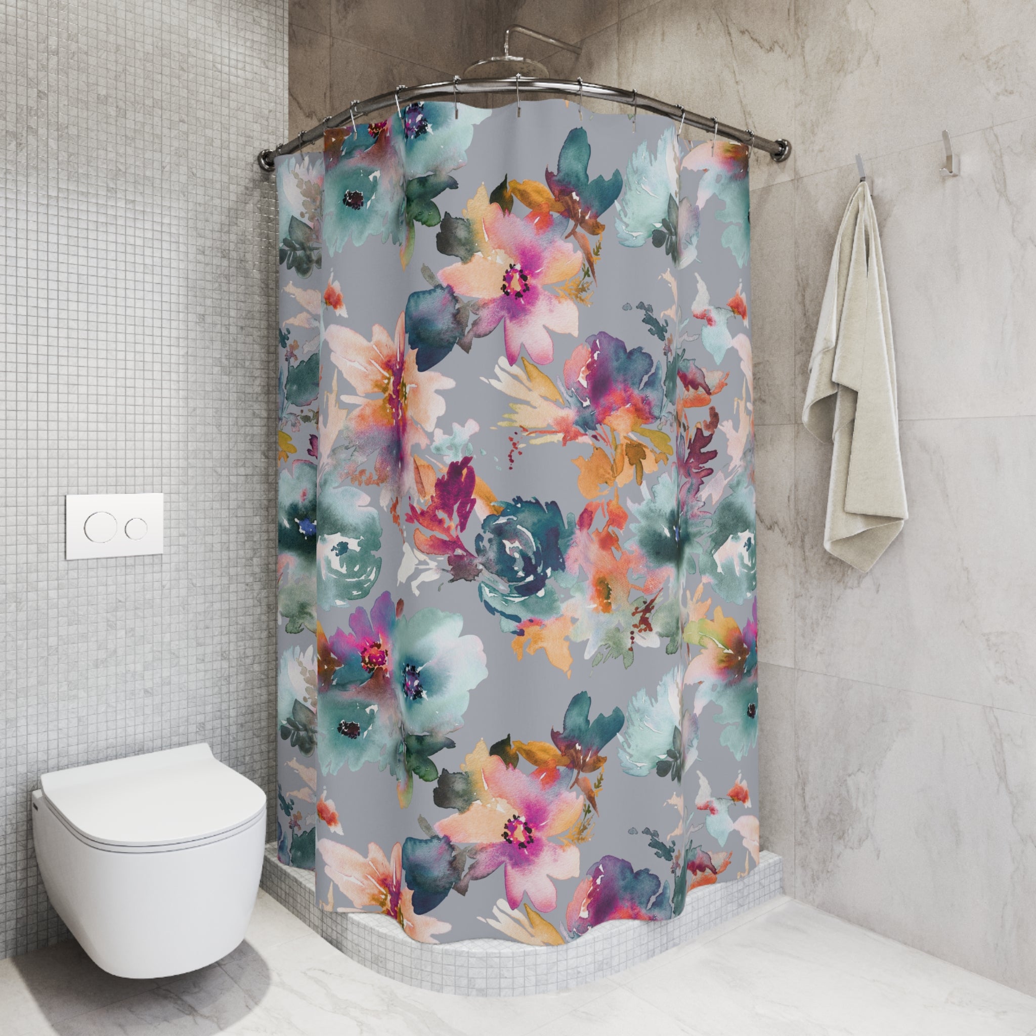 Floral Shower Curtain | Colorful Bathroom Decor