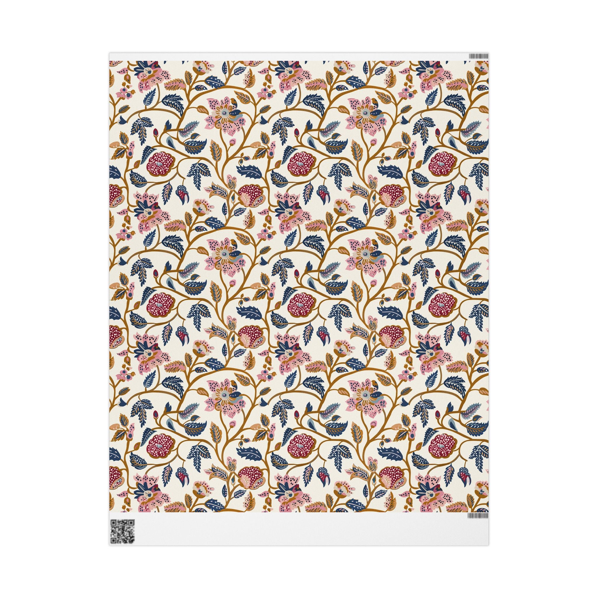 Gift Wrapping Paper | Colorful Indian Chintz Floral Wrap for the Holidays, Birthdays