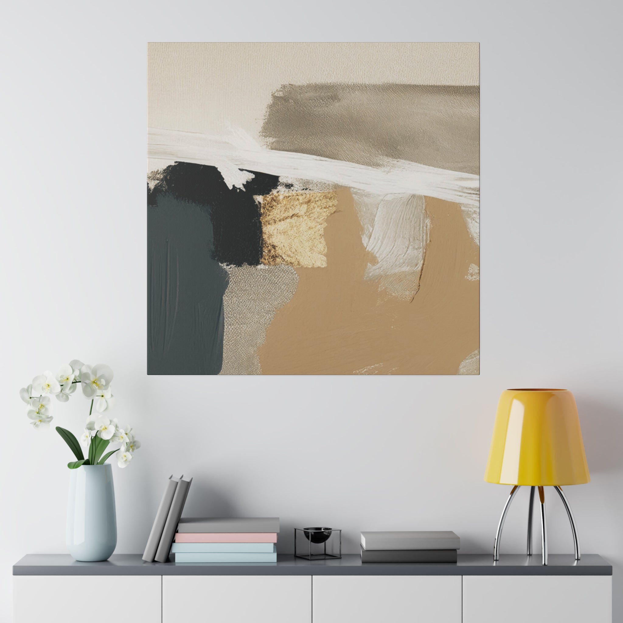 Canvas Wall Art | Earthy Beige Grey Wall Artwork
