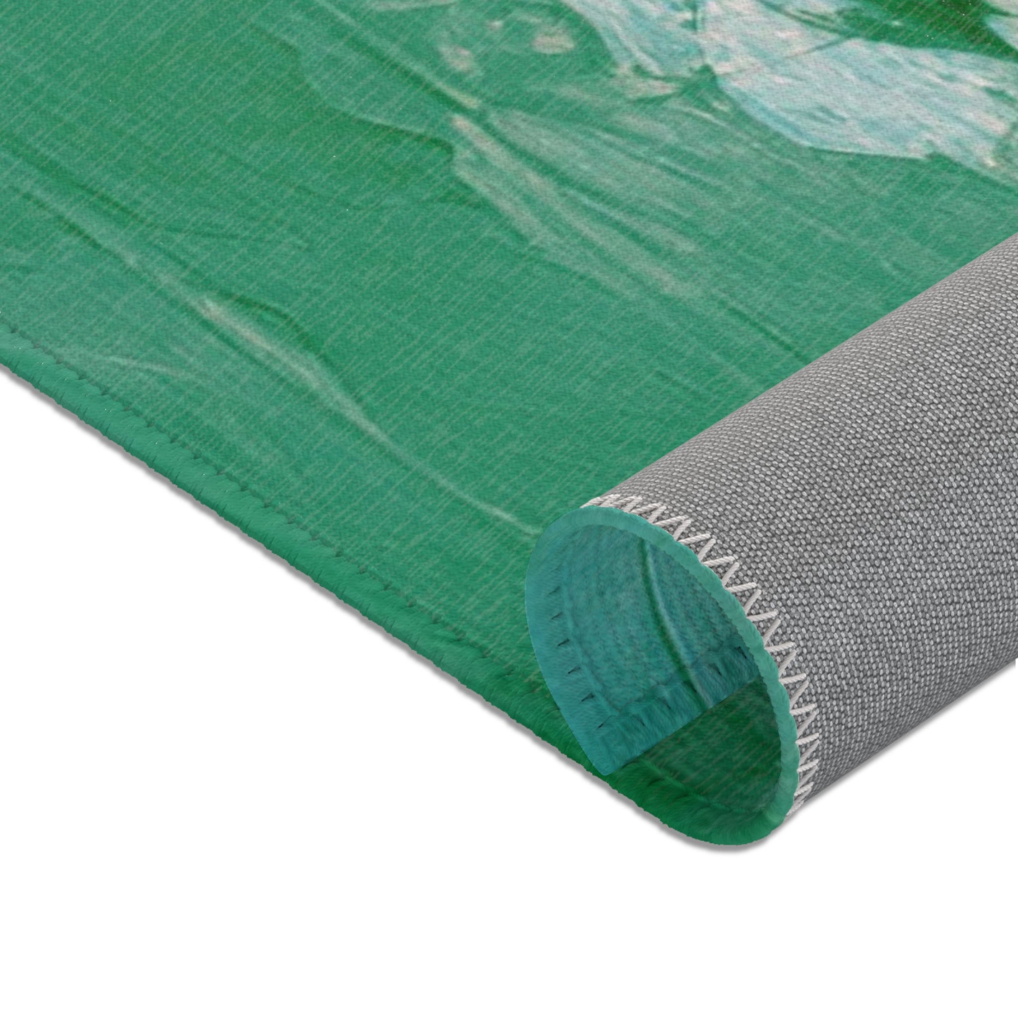 Modern Area Rug | Abstract Blush Pink, Teal Blue, Green
