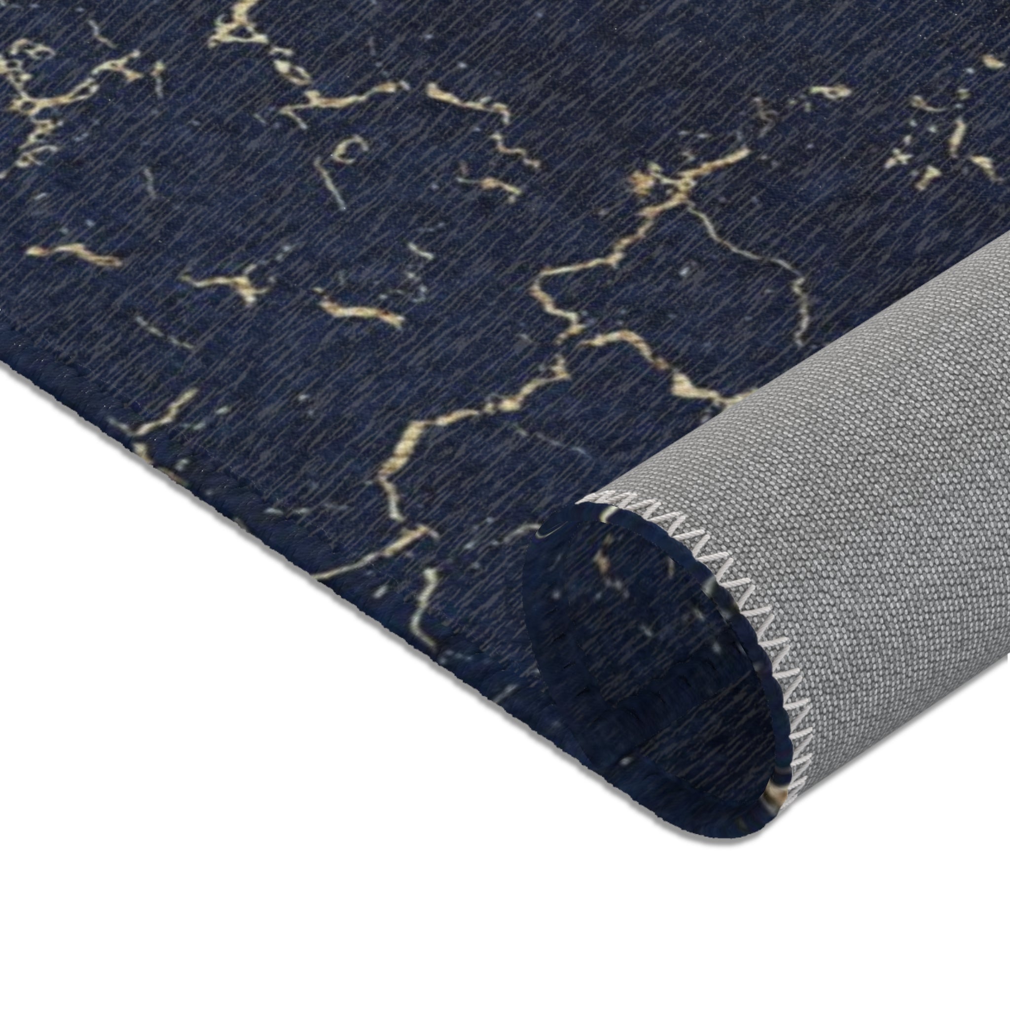 Abstract Large Area Rug | Modern Rug, Navy Blue Beige