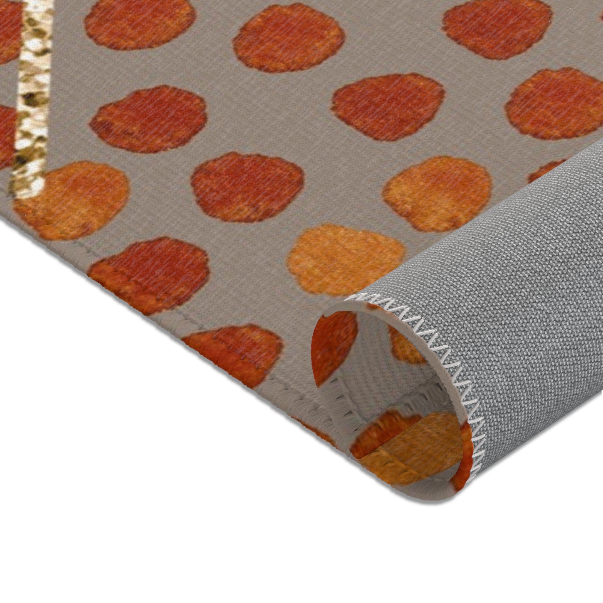 Abstract Area Rug | Watercolor Taupe Beige, Navy Blue Rust