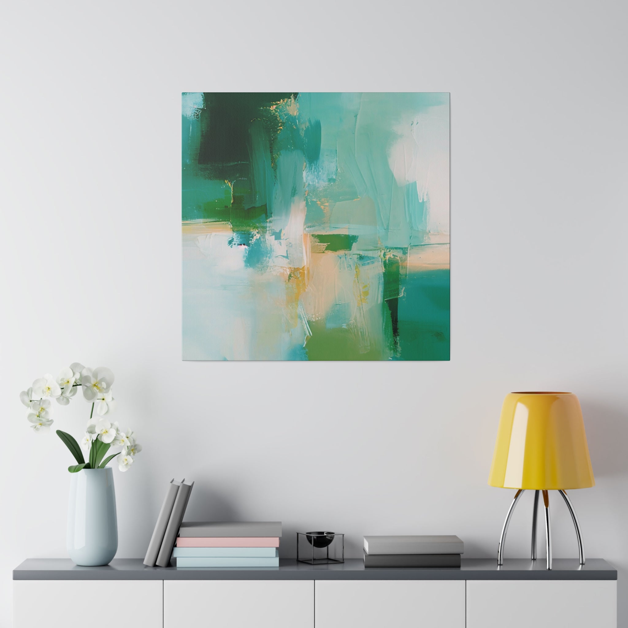 Abstract Canvas Wall Art | Sage Green Wall Artwork