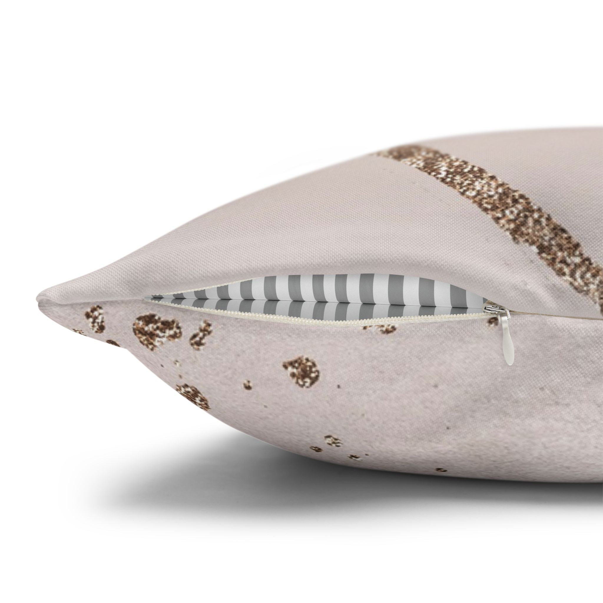 Abstract Pillow Cover | Navy Blue, White Beige Pillowcase