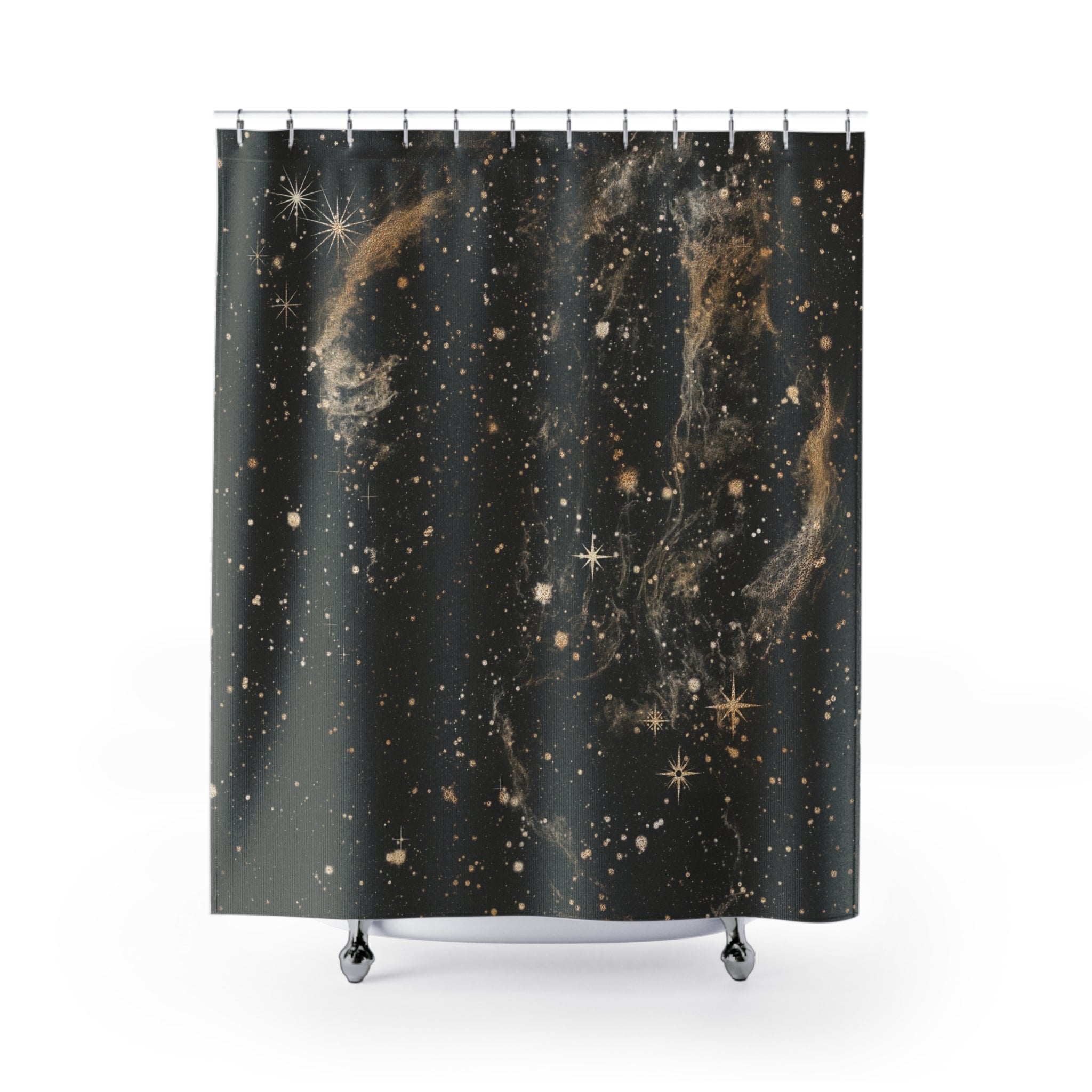 modern boho fabric shower curtain