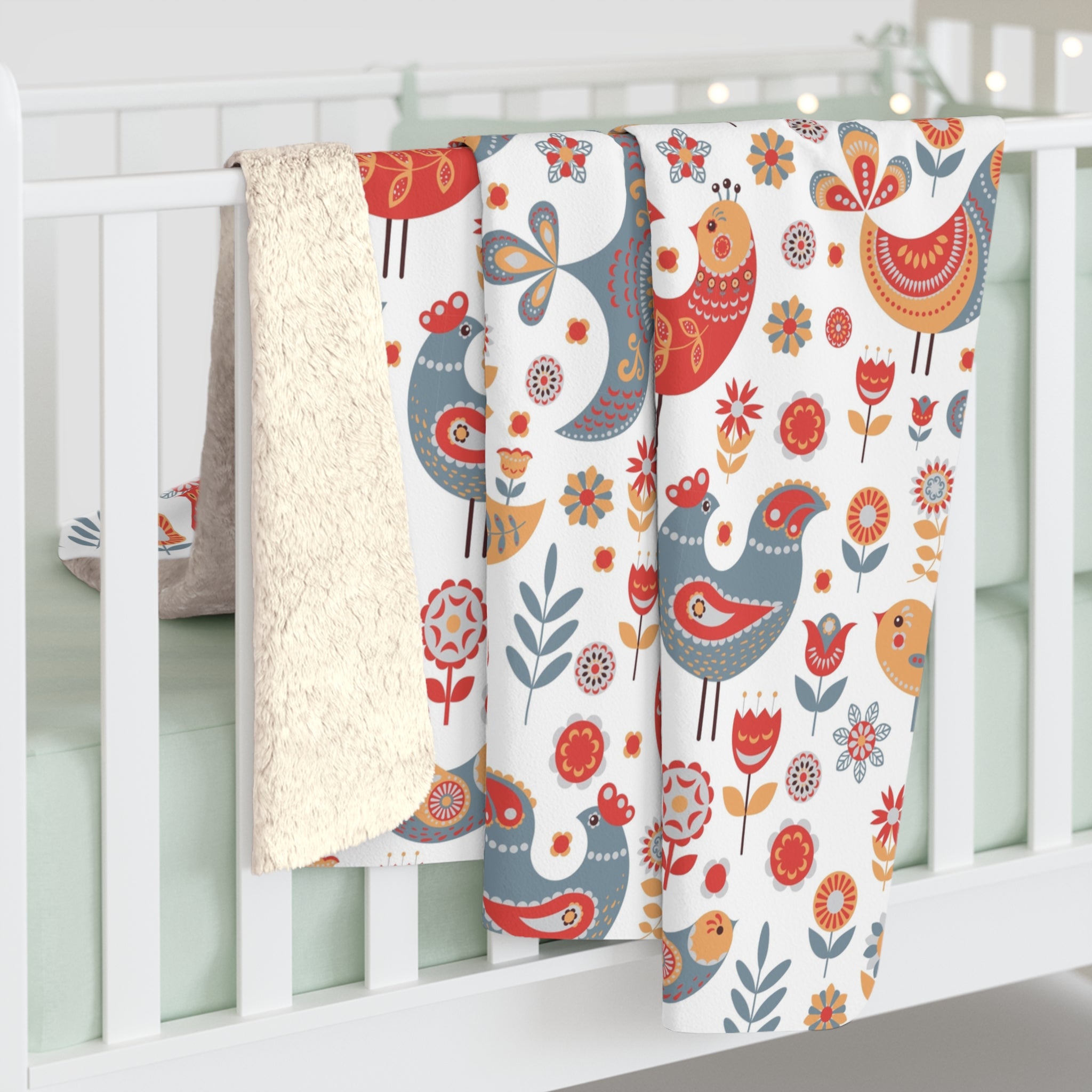 Holidays Throw Blanket | Nordic Scandinavian Folk Art