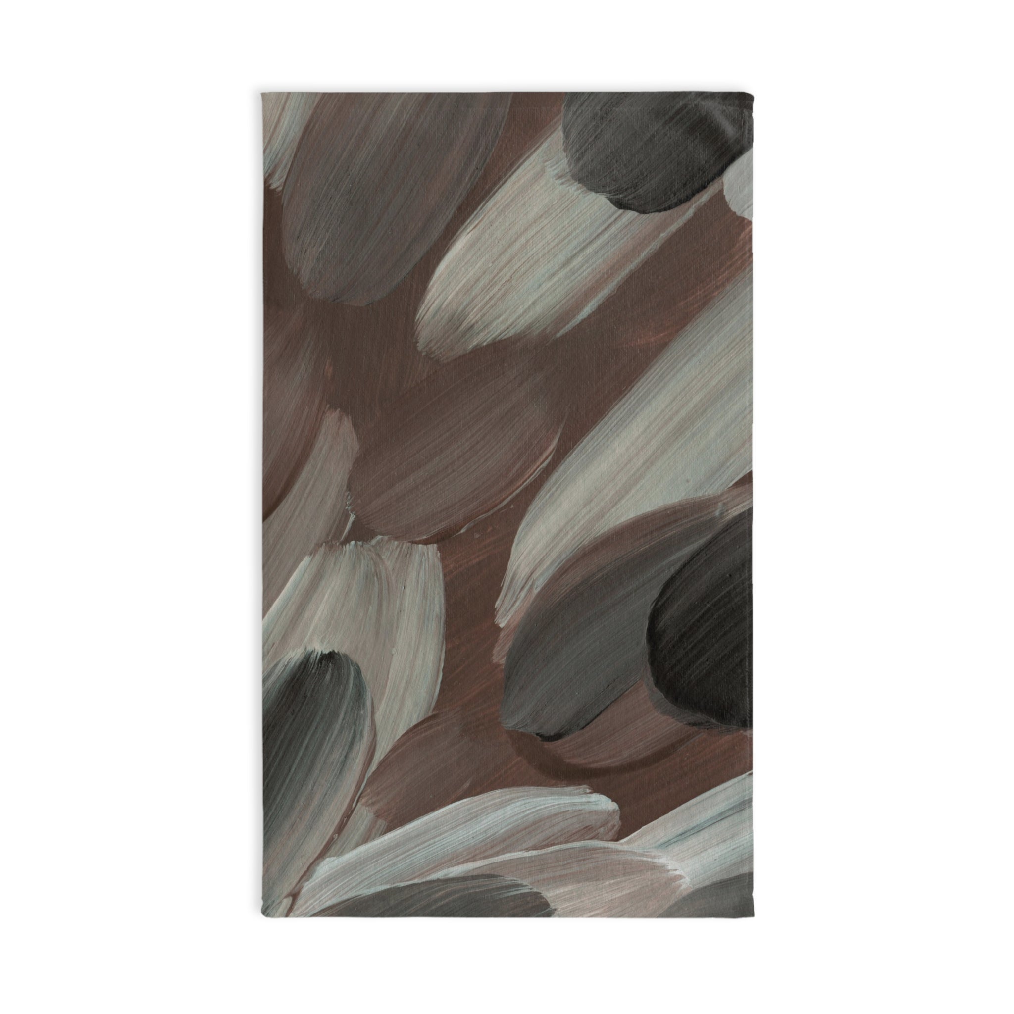 Abstract Kitchen, Bath Hand Towel | Brown Grey Earthy Towel