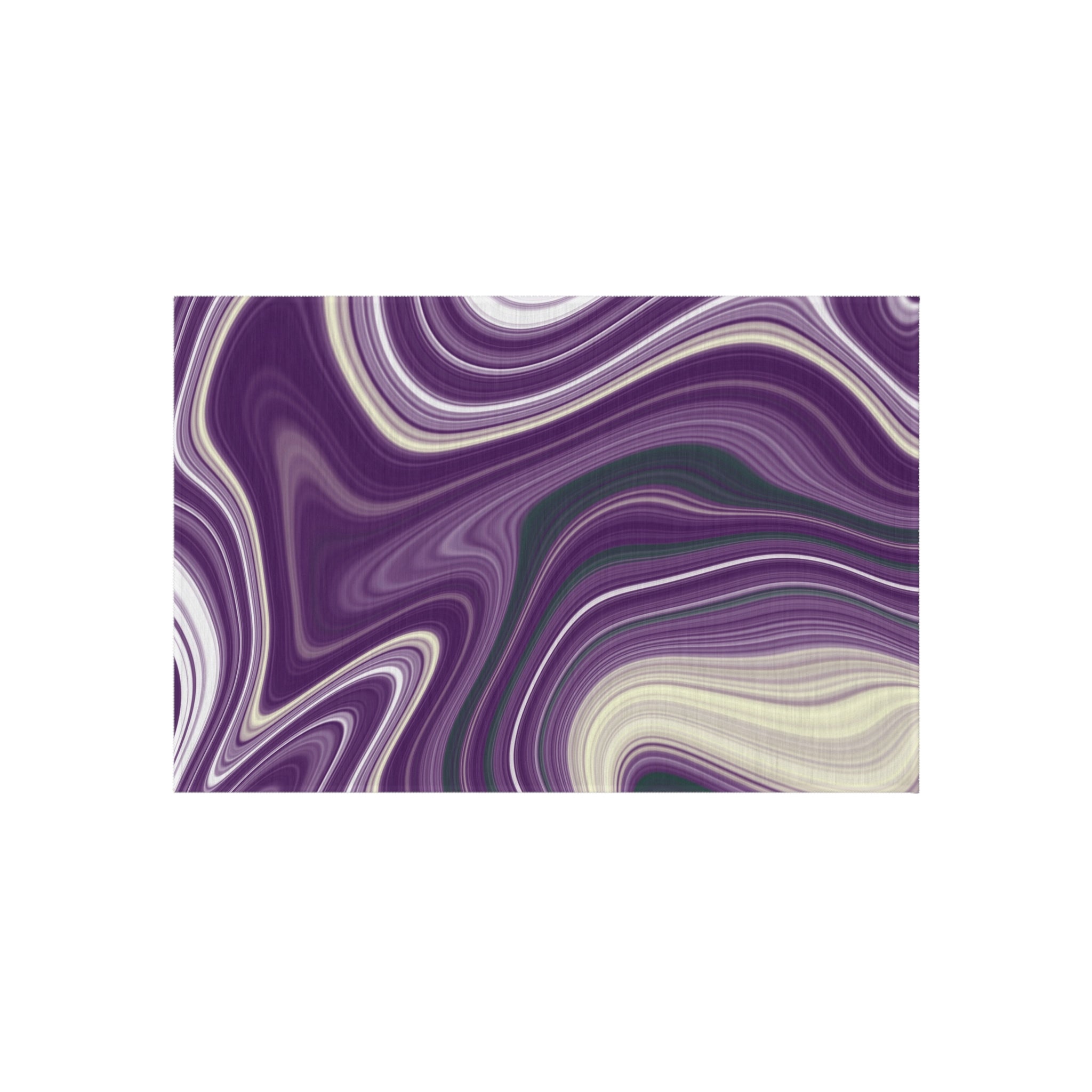 Abstract Outdoor Rug | Colorful Purple Green White Marble