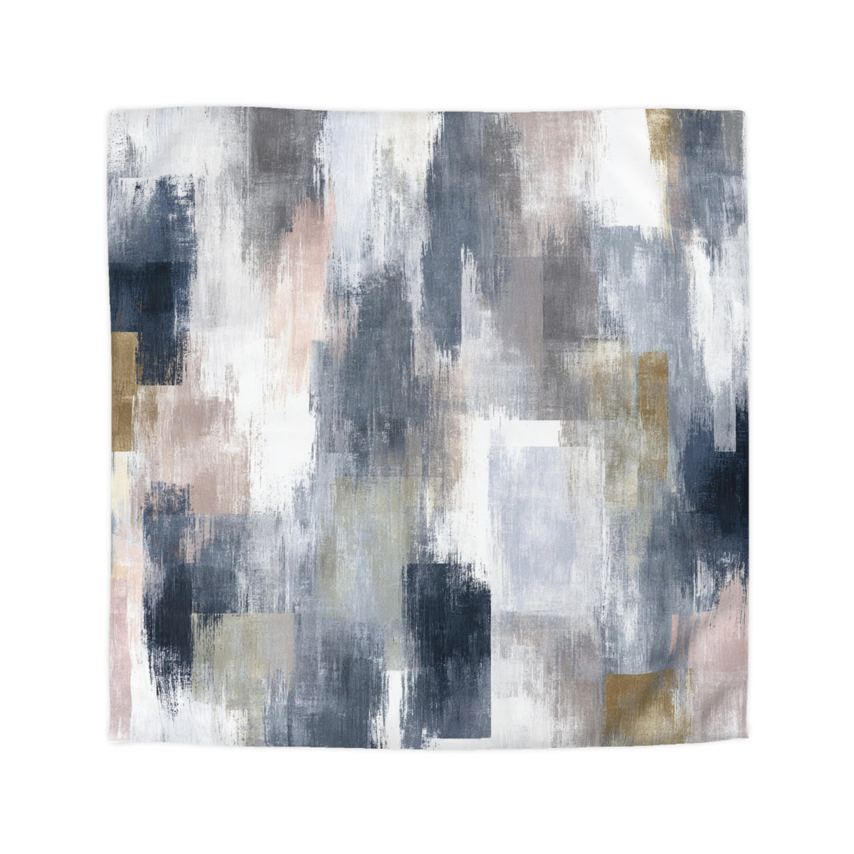 The image is an abstract painting with a mix of colors and brushstrokes, creating a dynamic and visually interesting composition.