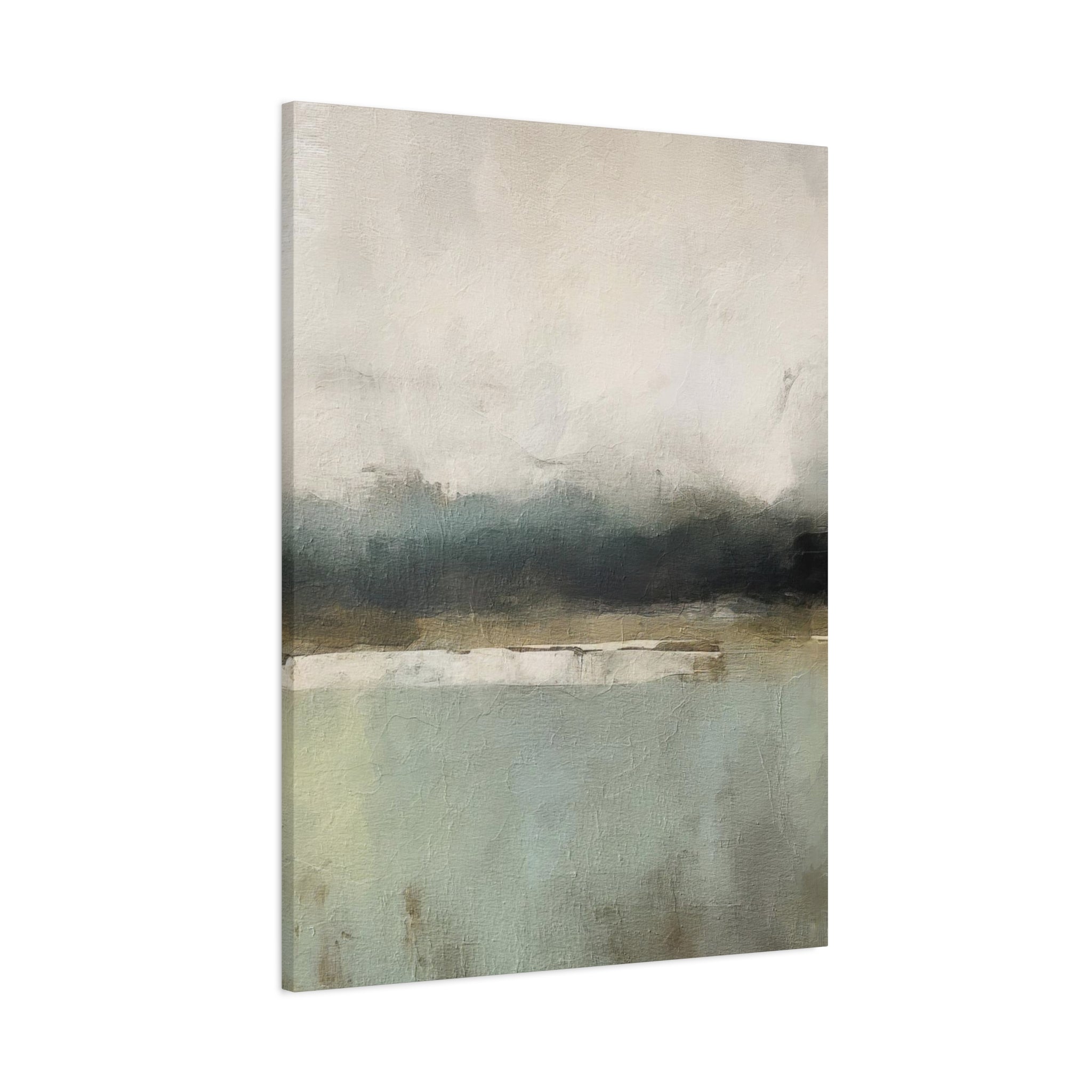 Abstract Coastal Horizon Matte Canvas Art — Stretched 1.25"