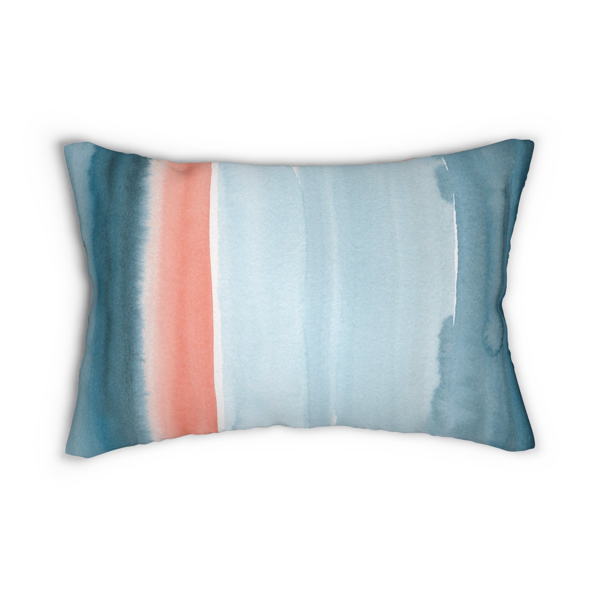 Abstract Blue Ombre Lumbar Pillow