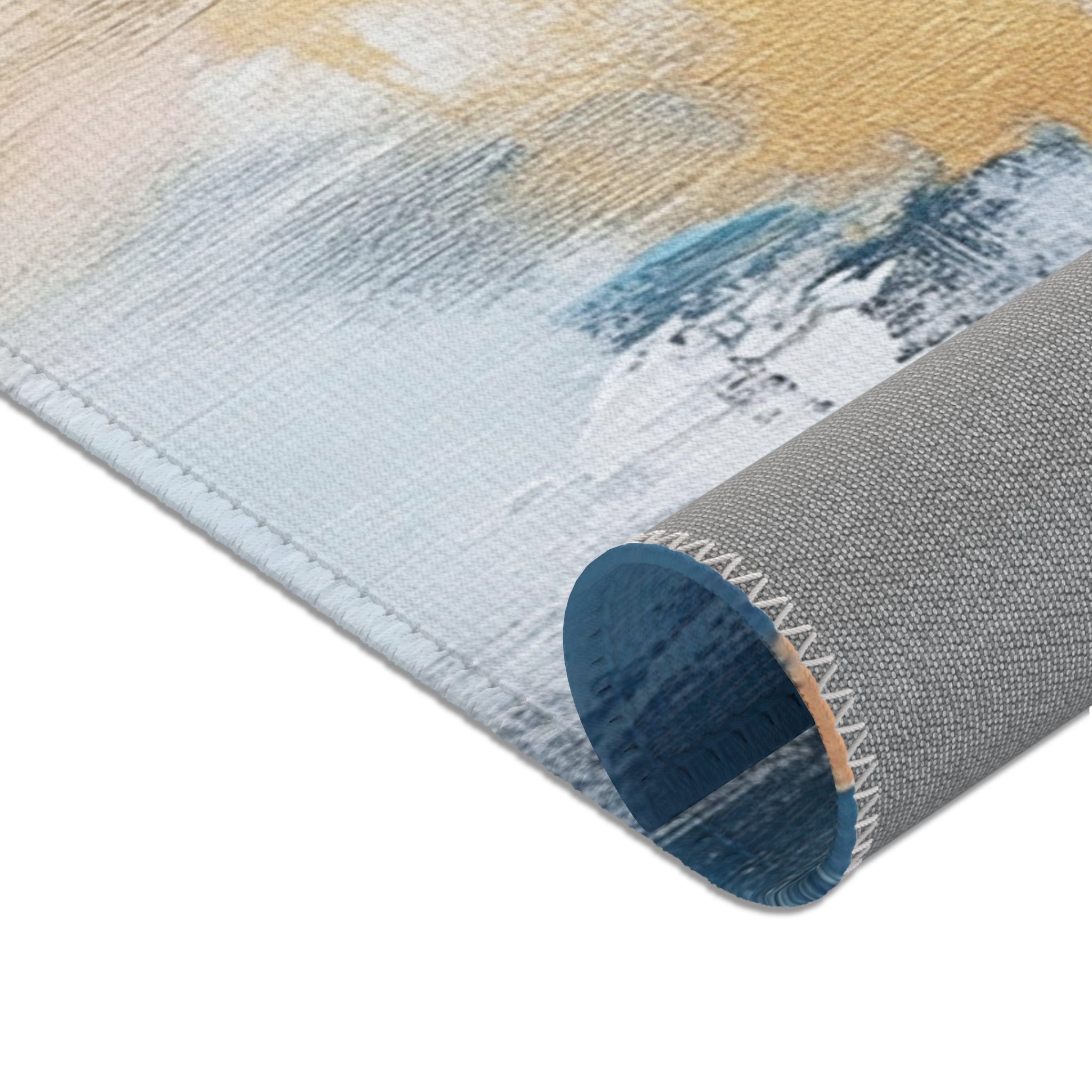 Abstract Ombre Area Rug | Pink Blue Watercolor Artsy Rug