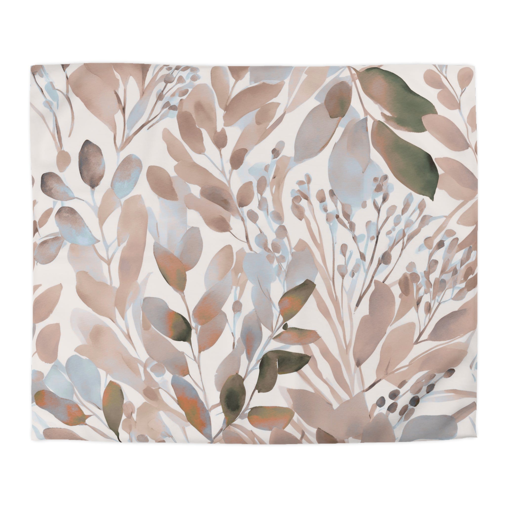 Abstract Watercolor Duvet, Pillow Cover | Blue Blush Beige Bedroom Decor