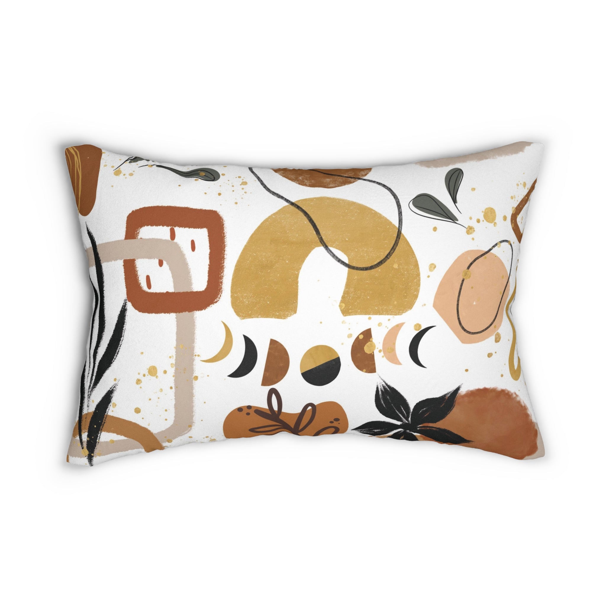 Bohemian Lumbar Pillow | Desert Nature Terracotta White Brown
