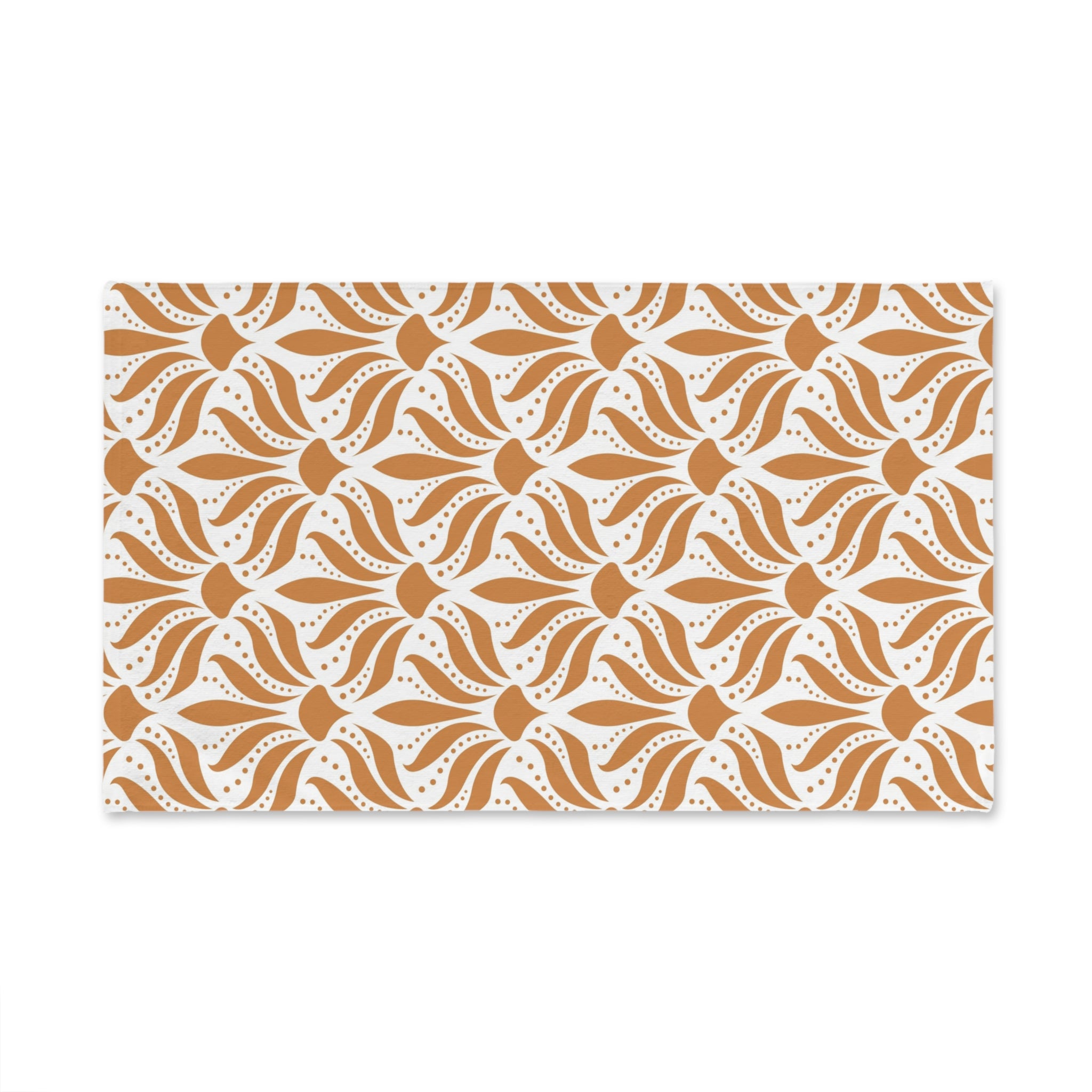 Art Deco Kitchen, Bath Hand Towel | Retro Terracotta White, Art Nouveau