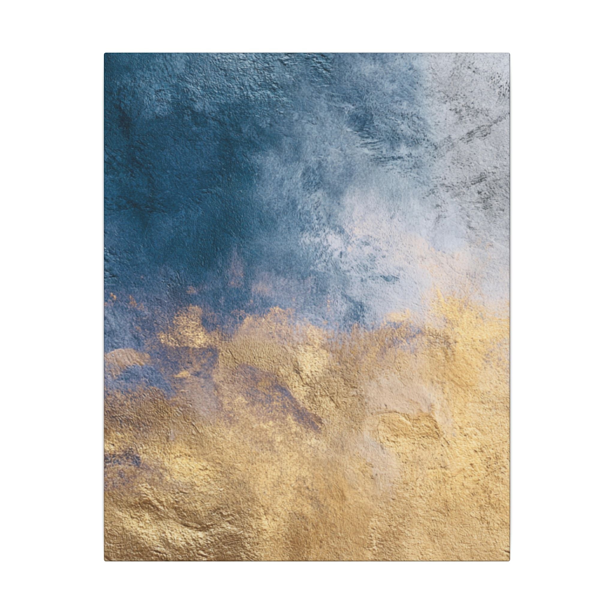 Abstract Neutral Wall Art Print | Boho Earthy Home Decor | Blue, Muted Gold Modern Organic Art