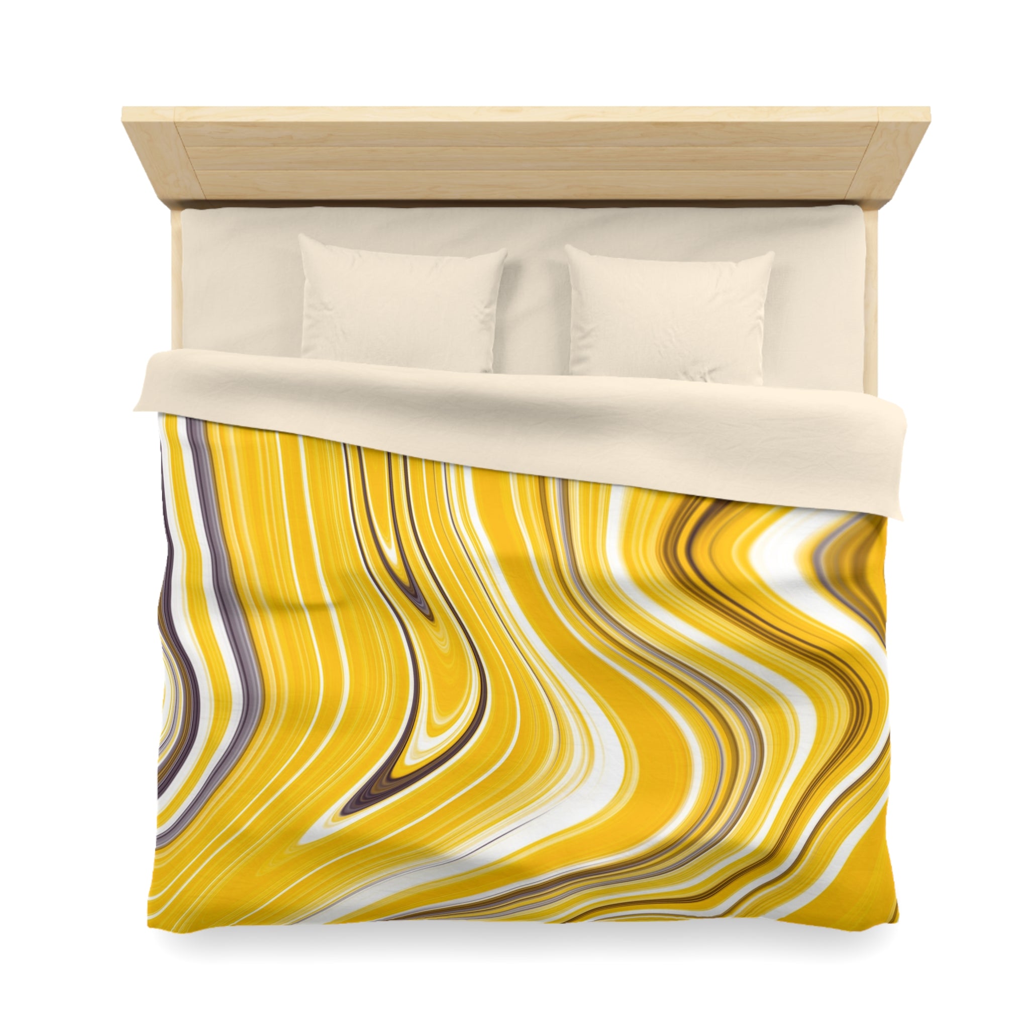 Yellow Duvet Cover | Colorful Agate Marble | Bedroom Decor