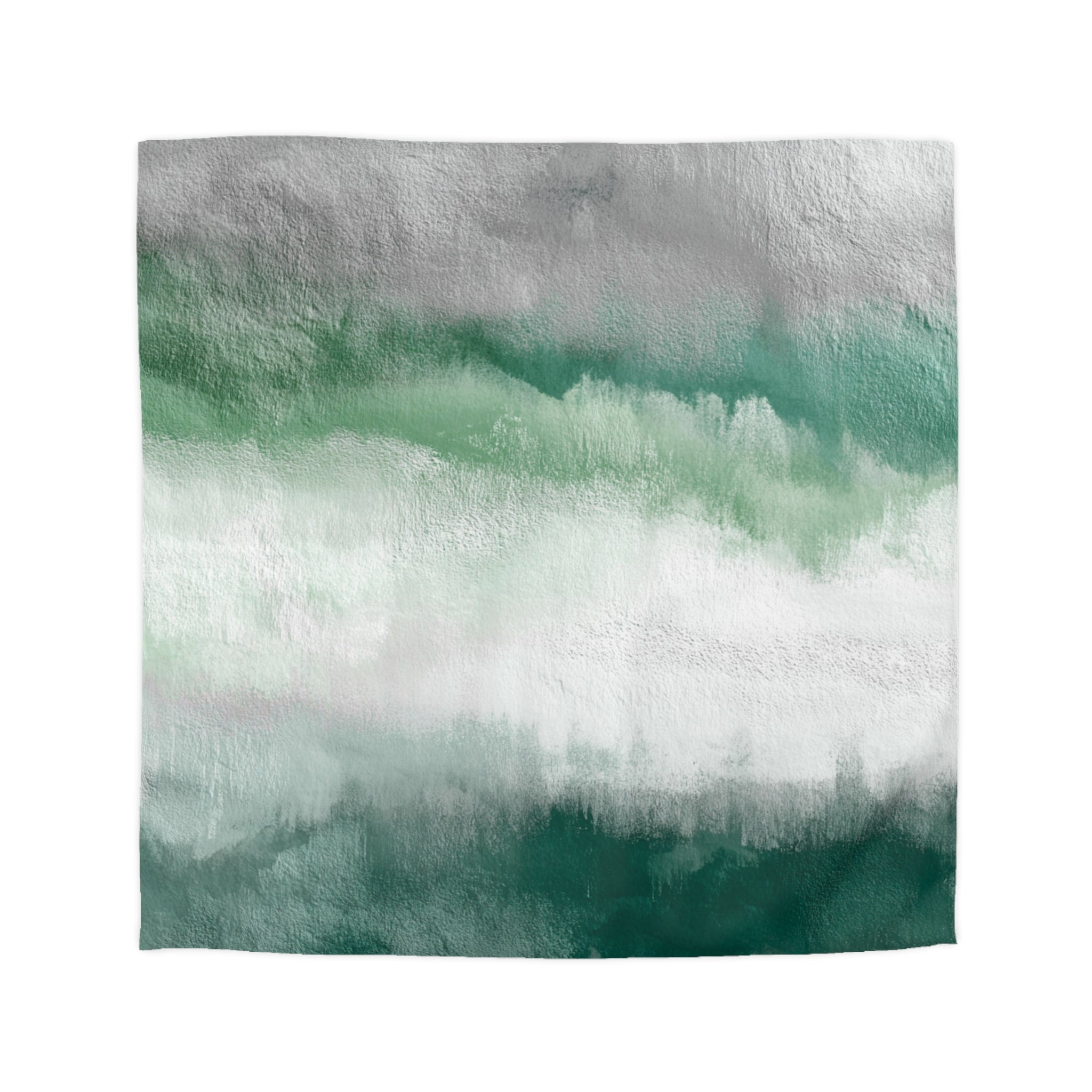 Ombre Duvet, Pillow Cover | White Green Bedroom Decor