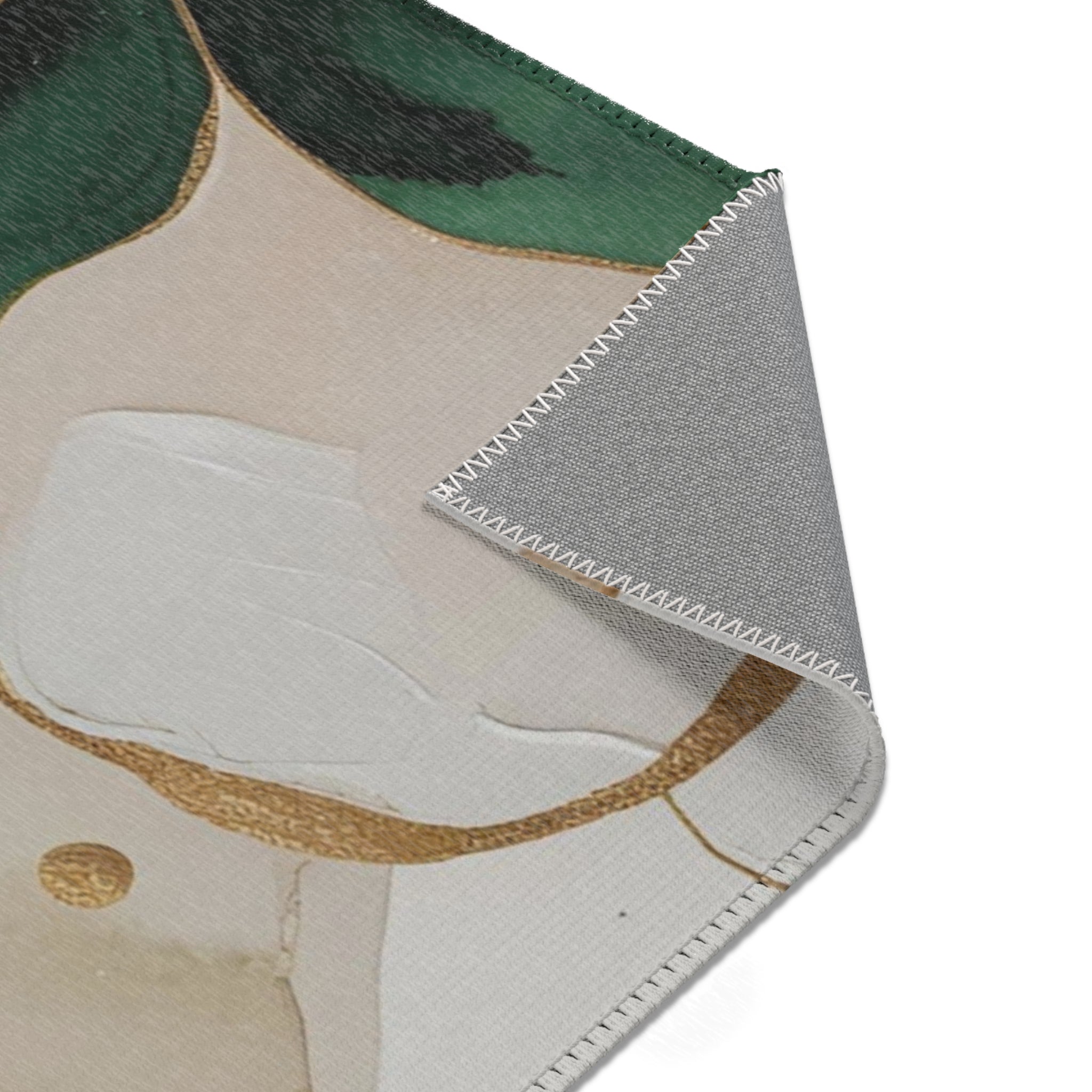 Abstract Area Rug | Sage Green, Blush Pink Ivory White Watercolor