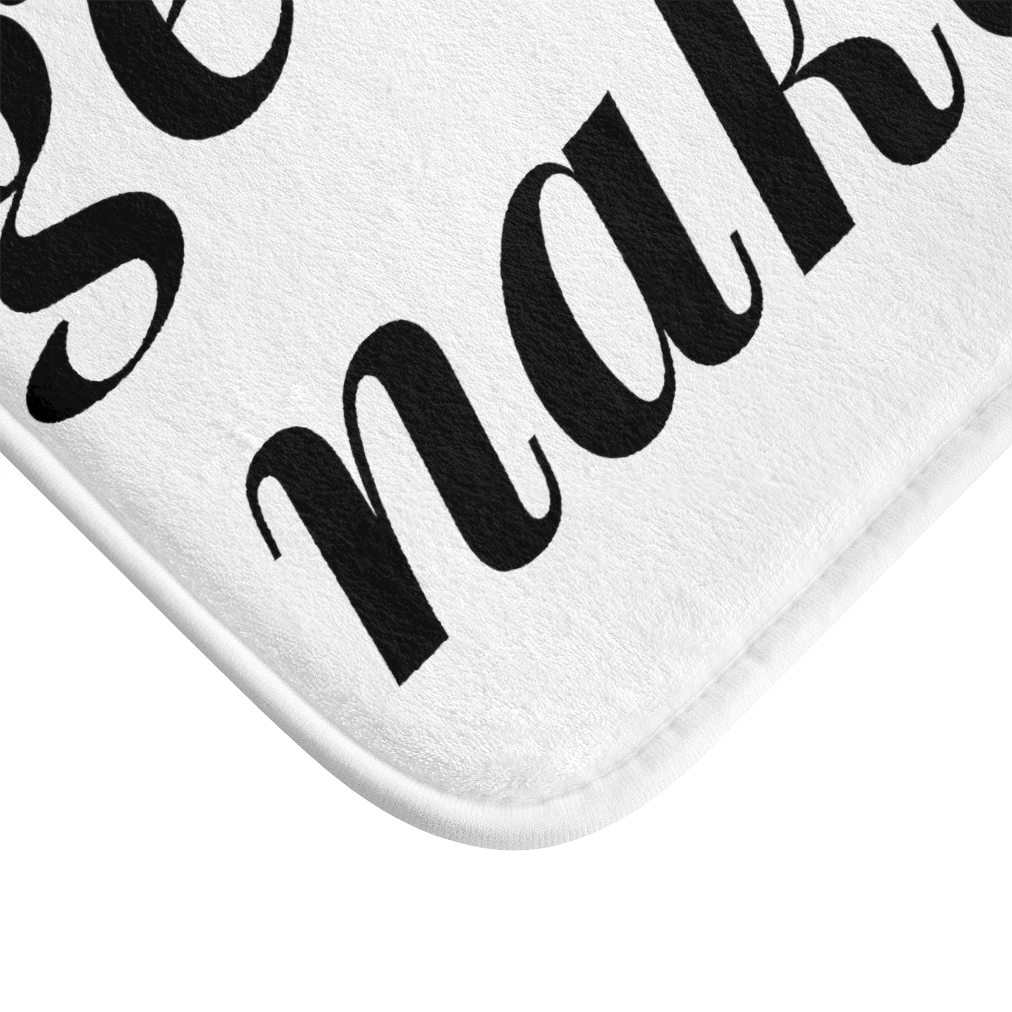 Get Naked Bath Mat | White Black Bathroom Rug