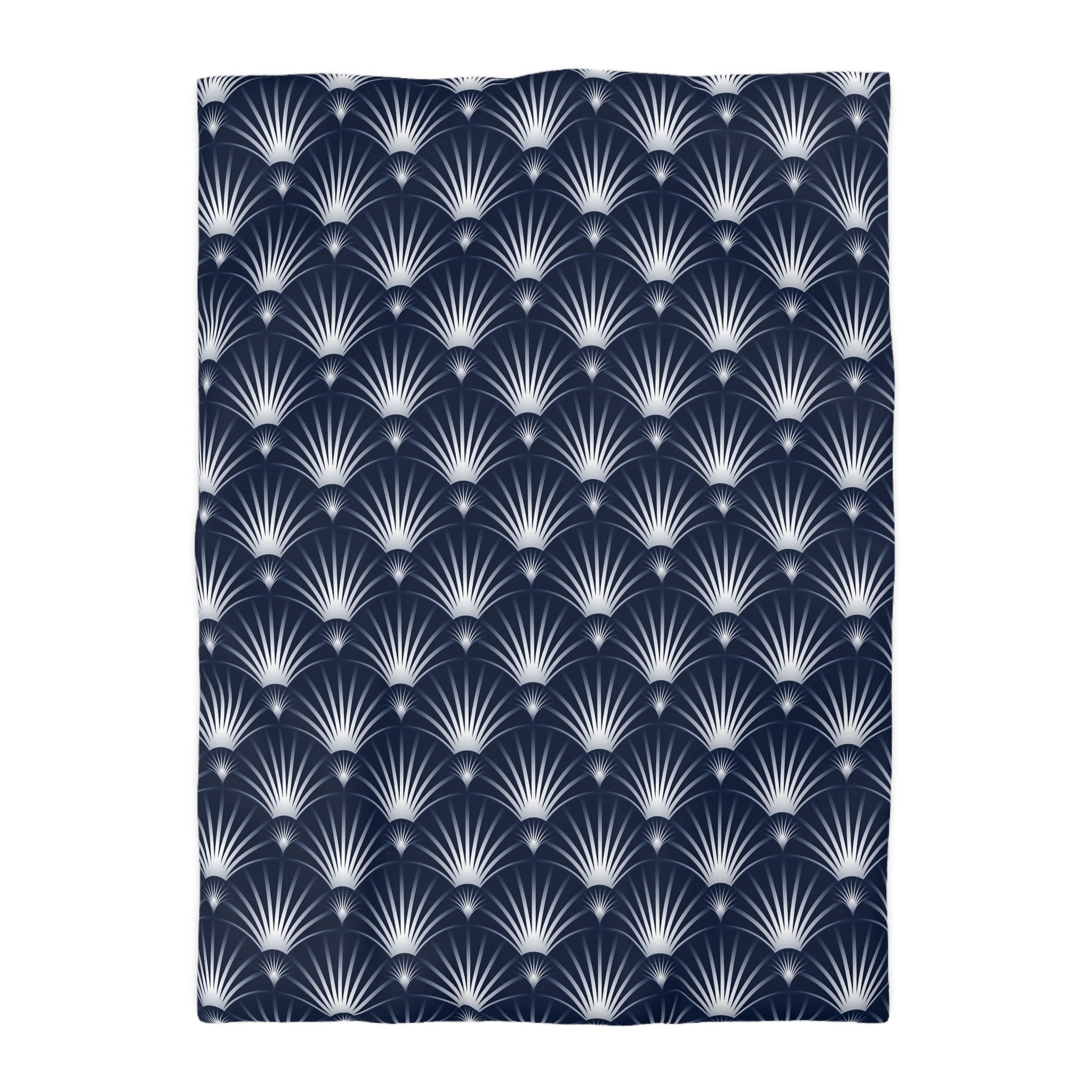 Art Deco Duvet, Pillow Cover | Navy Blue Art Nouveau Bedroom Decor