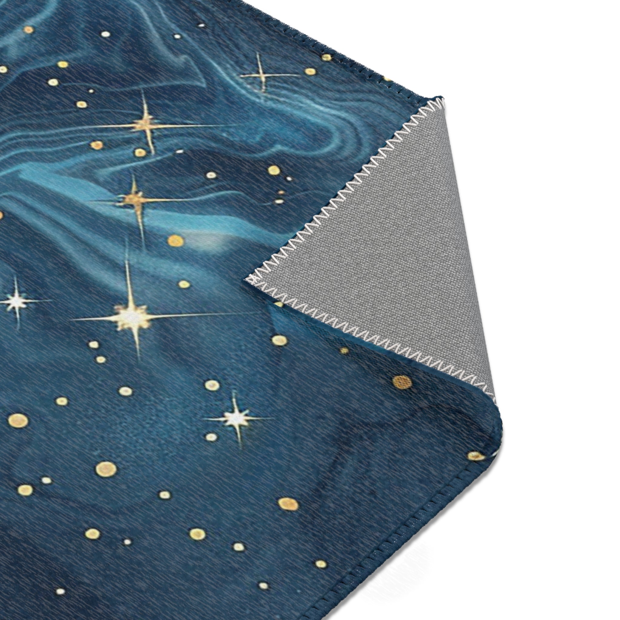 Abstract Area Rug | Celestial Sky Blue Whimsical Watercolor