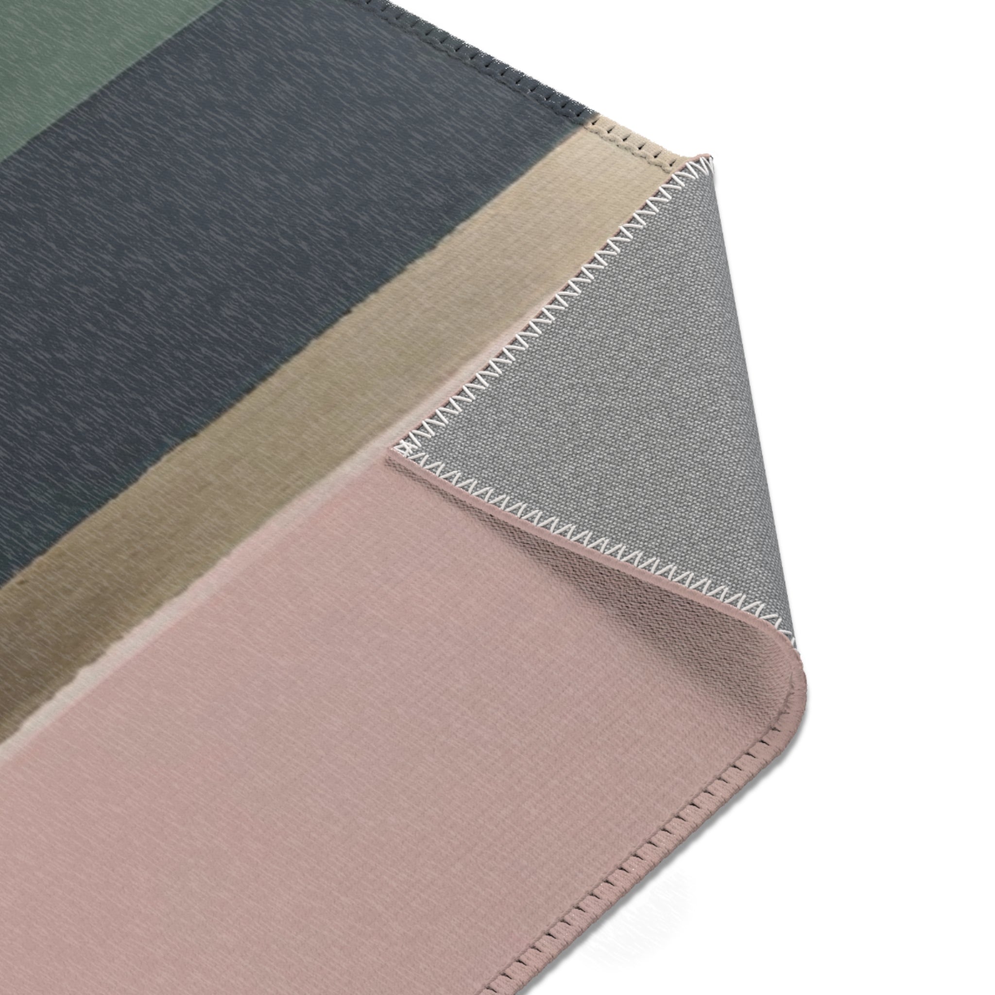 Abstract Large Area Rug | Modern Rug, Muted Sage Green, Pink, Dark Grey