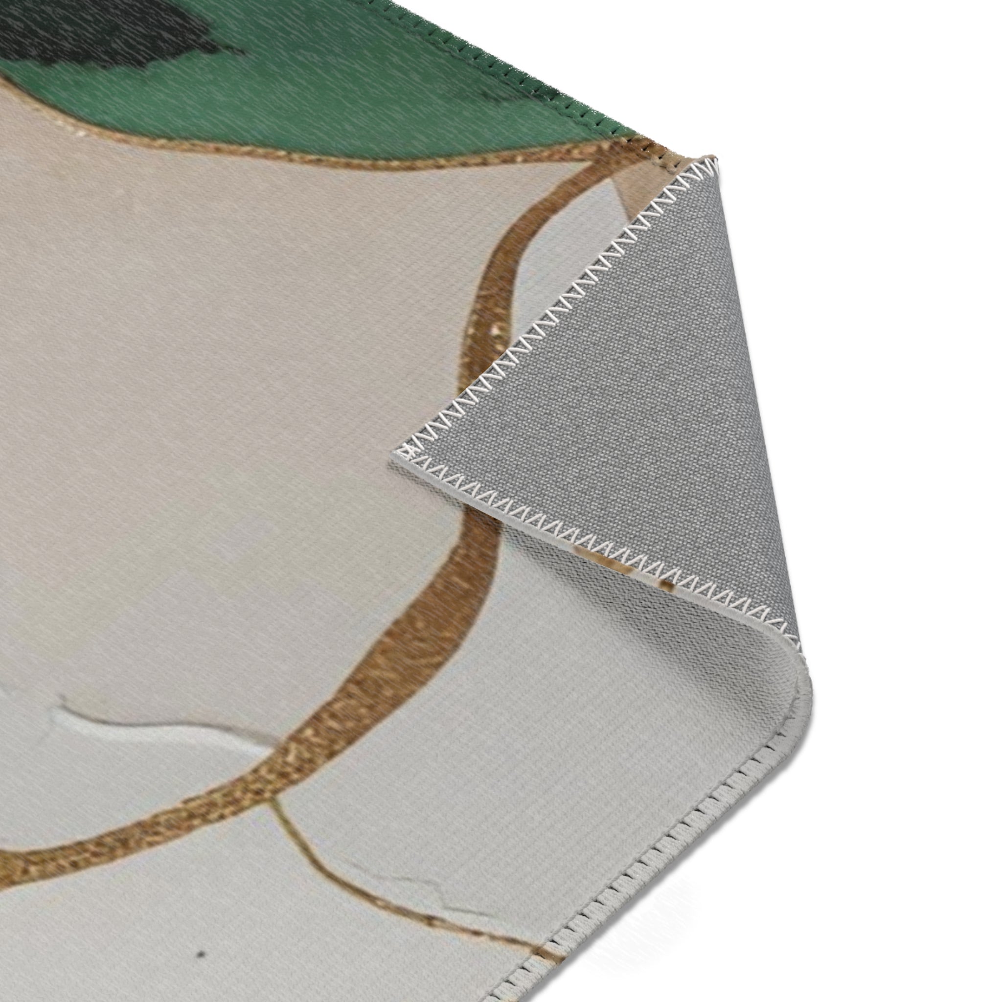 Abstract Area Rug | Sage Green, Blush Pink Ivory White Watercolor